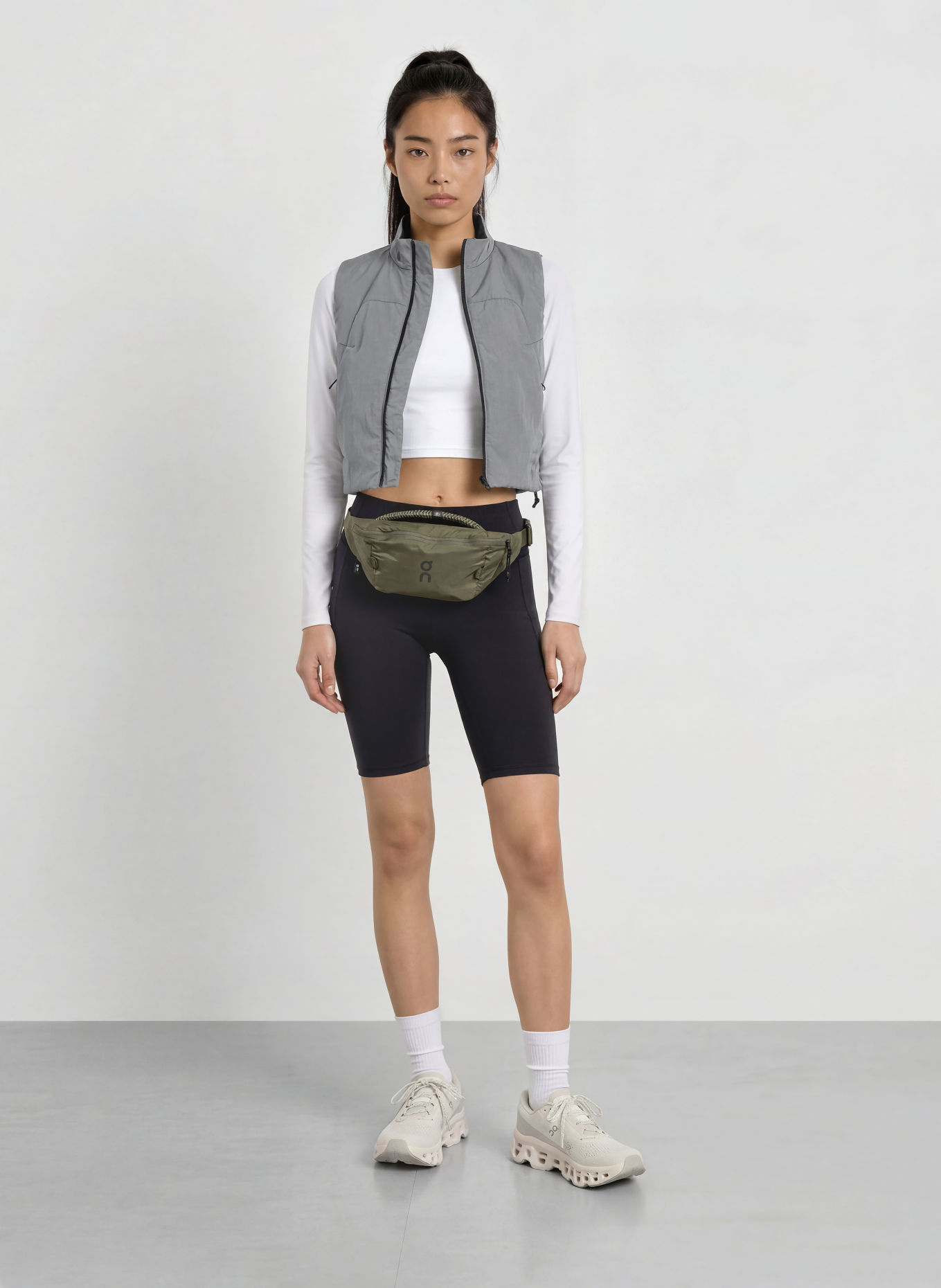 On Hardloopbodywarmer PERFORMANCE VOLT: GRIJS