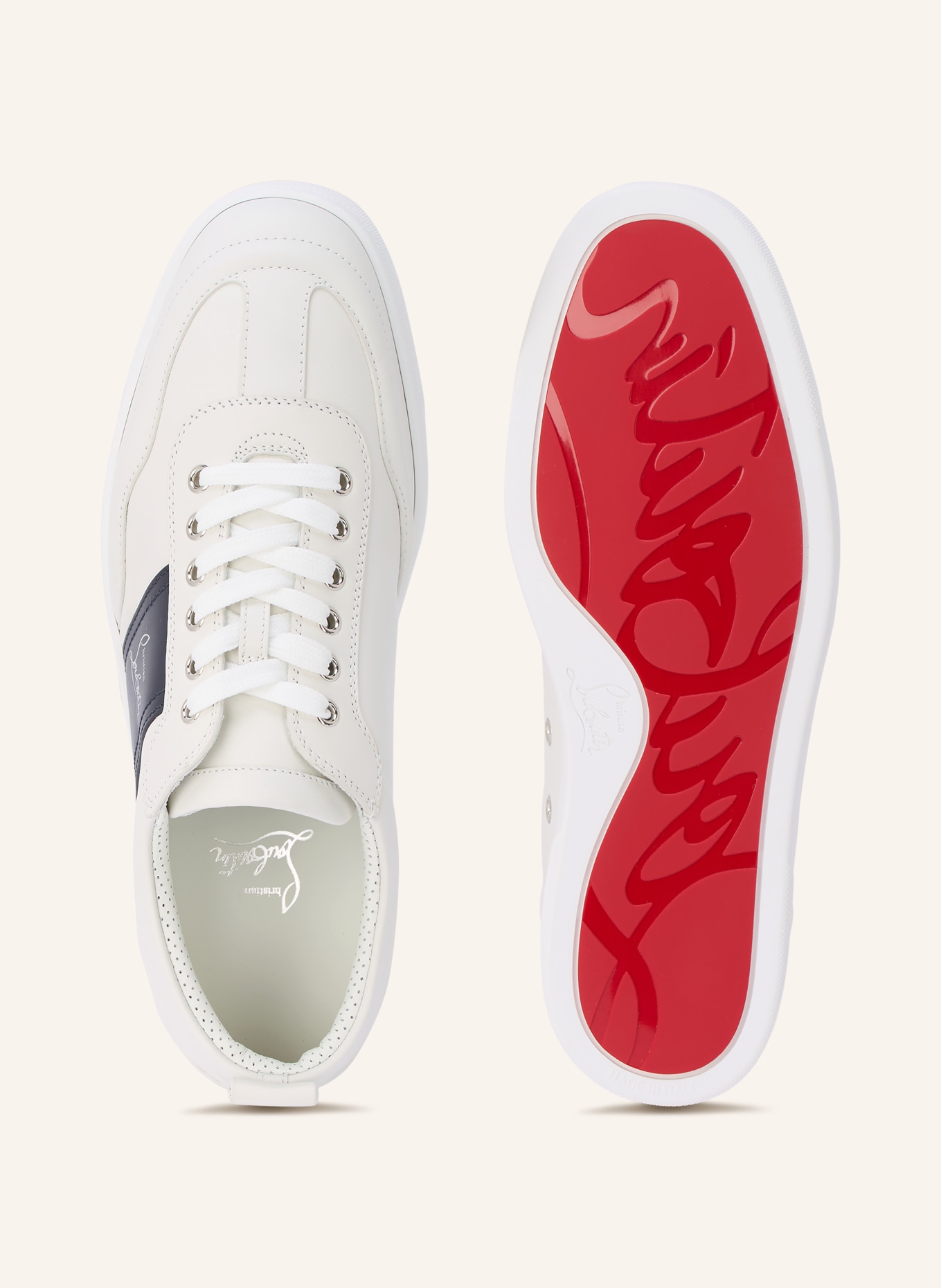 Christian Louboutin Sneaker RETERO: WEISS / DUNKELBLAU