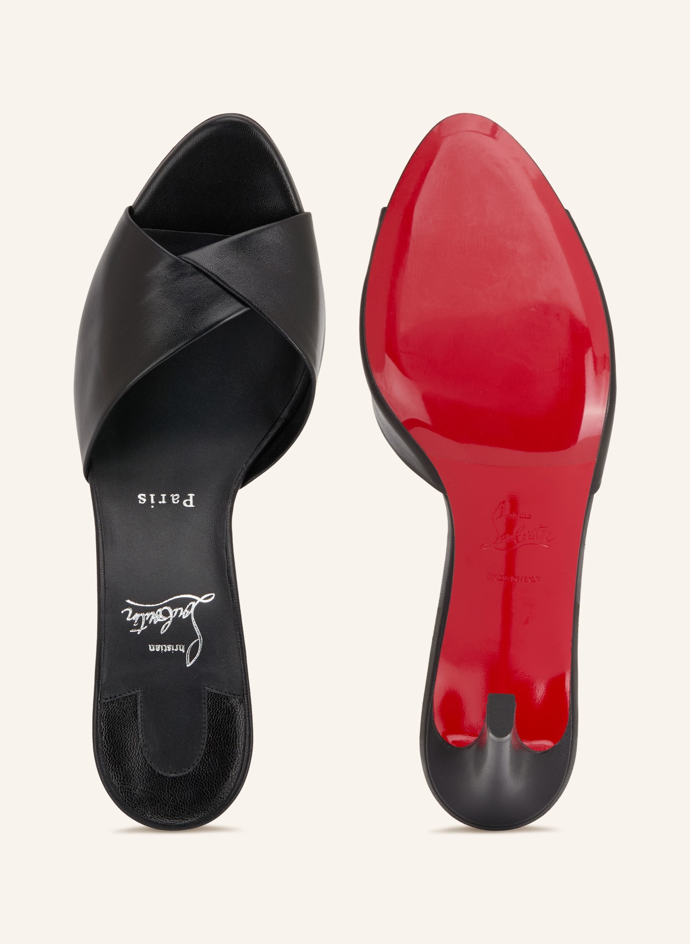 Christian Louboutin Mule FANNY SLIDE 85: CZARNY