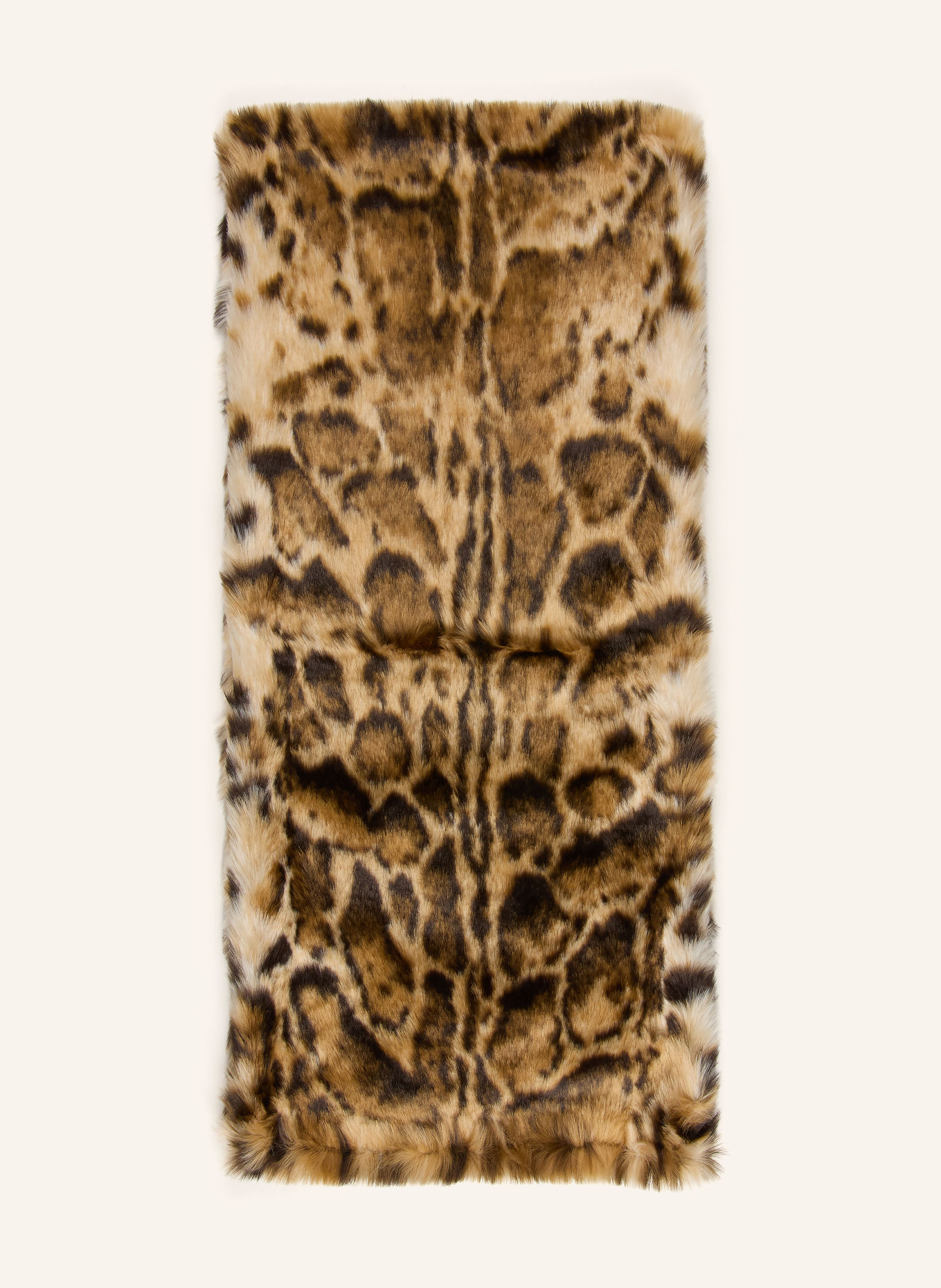 ETRO Schal mit Kunstfell: BRAUN / BEIGE / BLAUGRAU