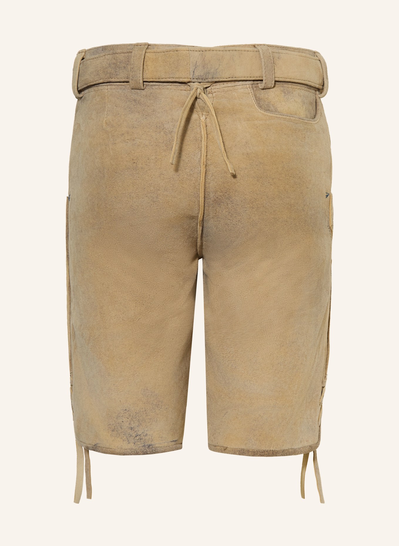 BECKERT KITZ Traditional leather trousers: BEIGE / BLUE