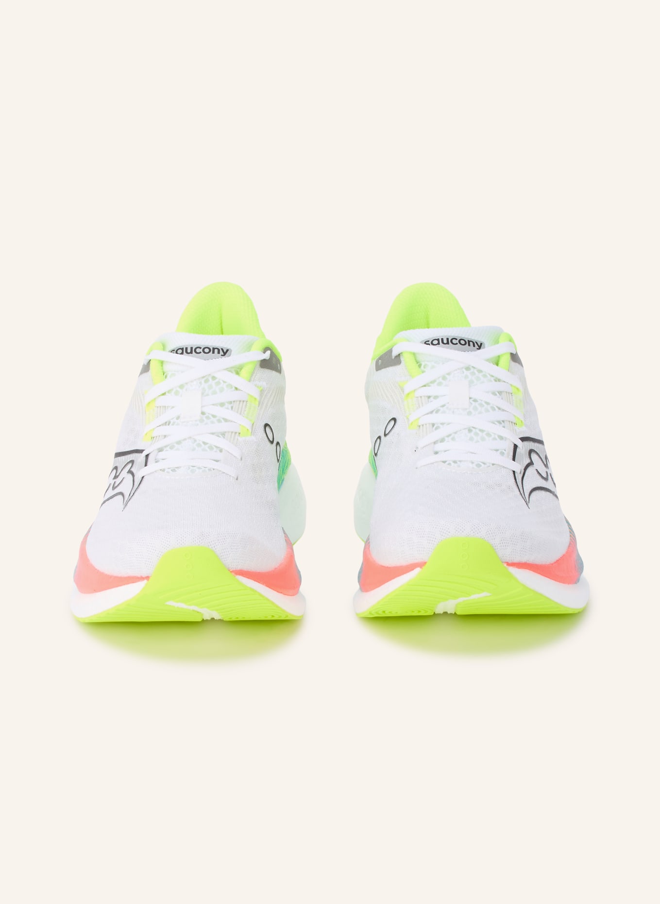 saucony ENDORPHIN SPEED 5 Running Shoes: WHITE / NEON YELLOW / BLACK