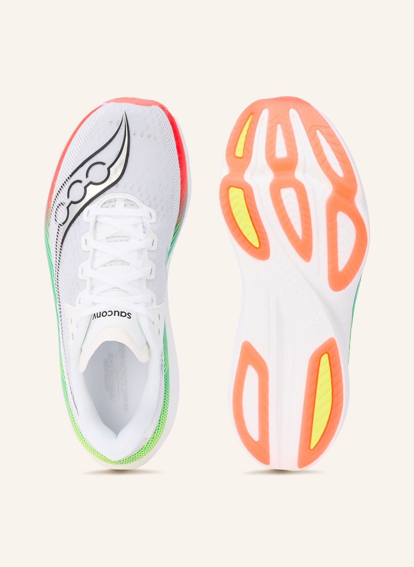 saucony ENDORPHIN AZURA Running Shoes: WHITE / SILVER / BLACK