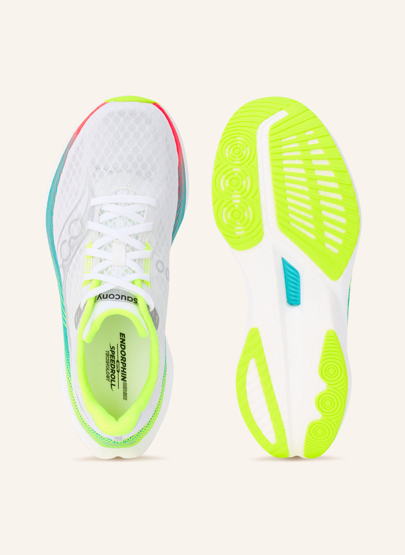 saucony Buty do biegania ENDORPHIN SPEED 5: BIAŁY / SREBRNY / JASKRAWY ŻÓŁTY