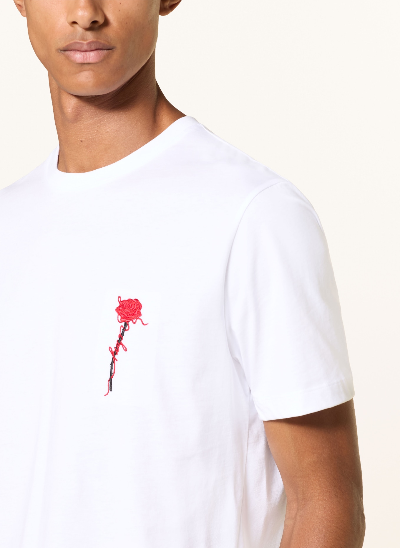HUGO Tricou DIFLOW: ALB