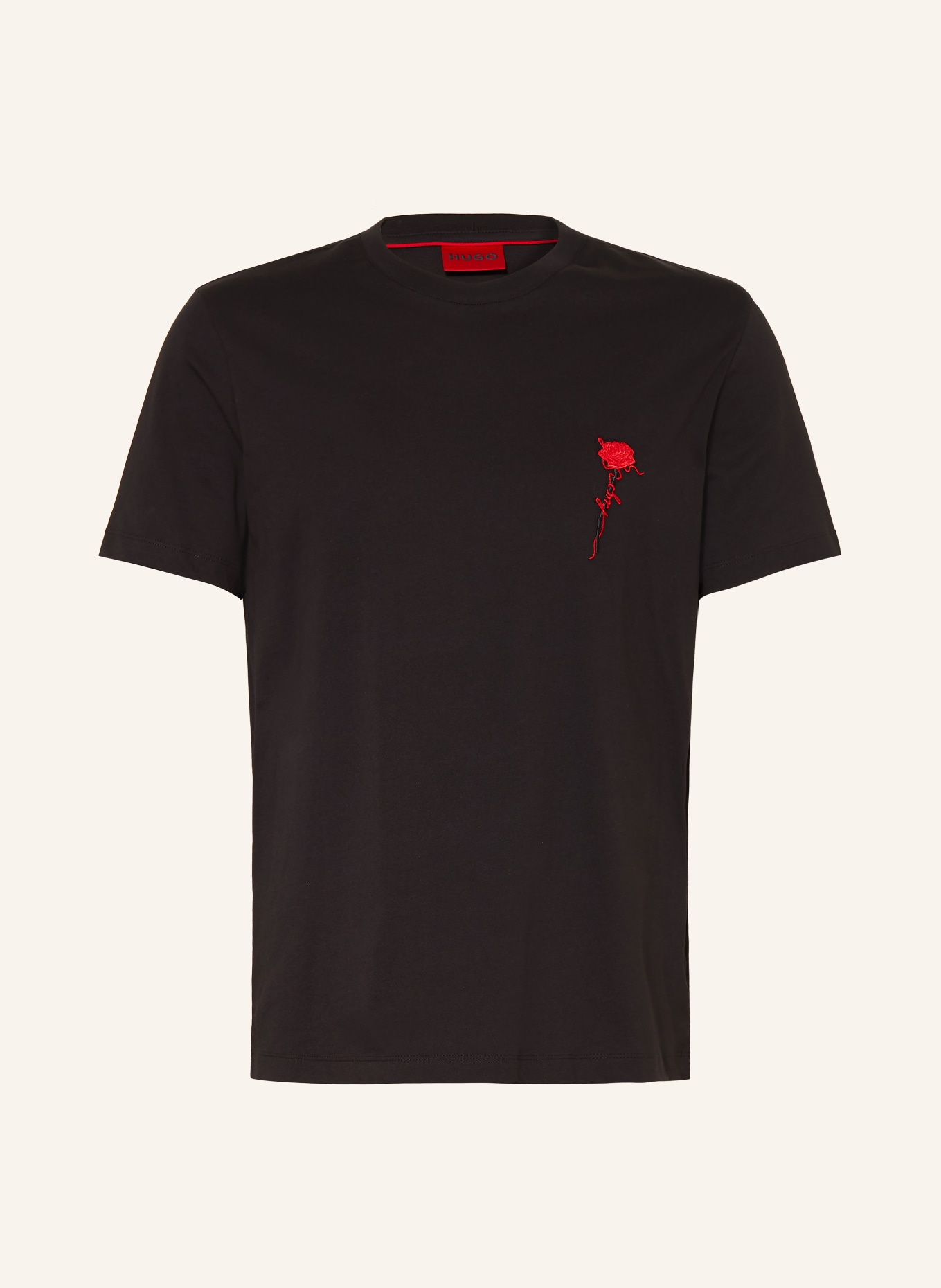 HUGO T-Shirt DIFLOW: SCHWARZ