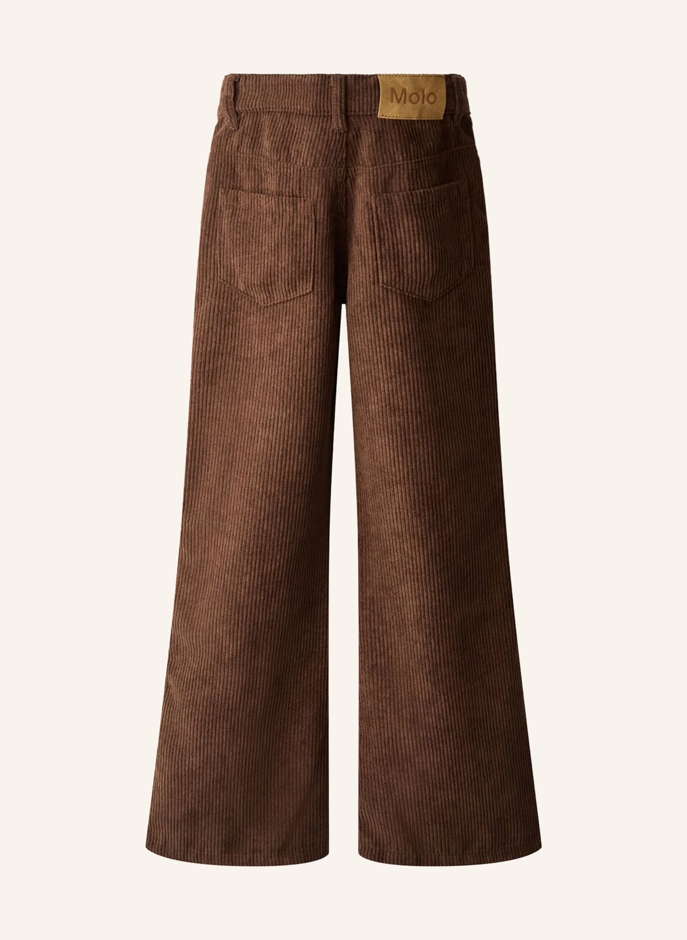 molo Flared Slim-Fit Cord Pants: 5993 BARK BROWN