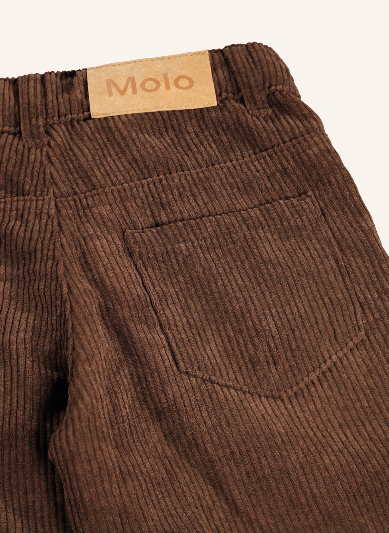 molo Flared Slim-Fit Cord Pants: 5993 BARK BROWN