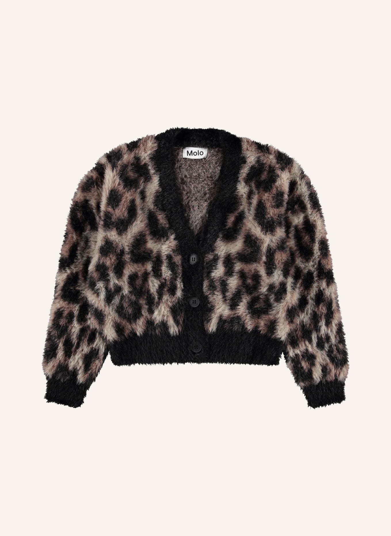 molo GILLY Cardigan: BROWN / BEIGE / BLACK