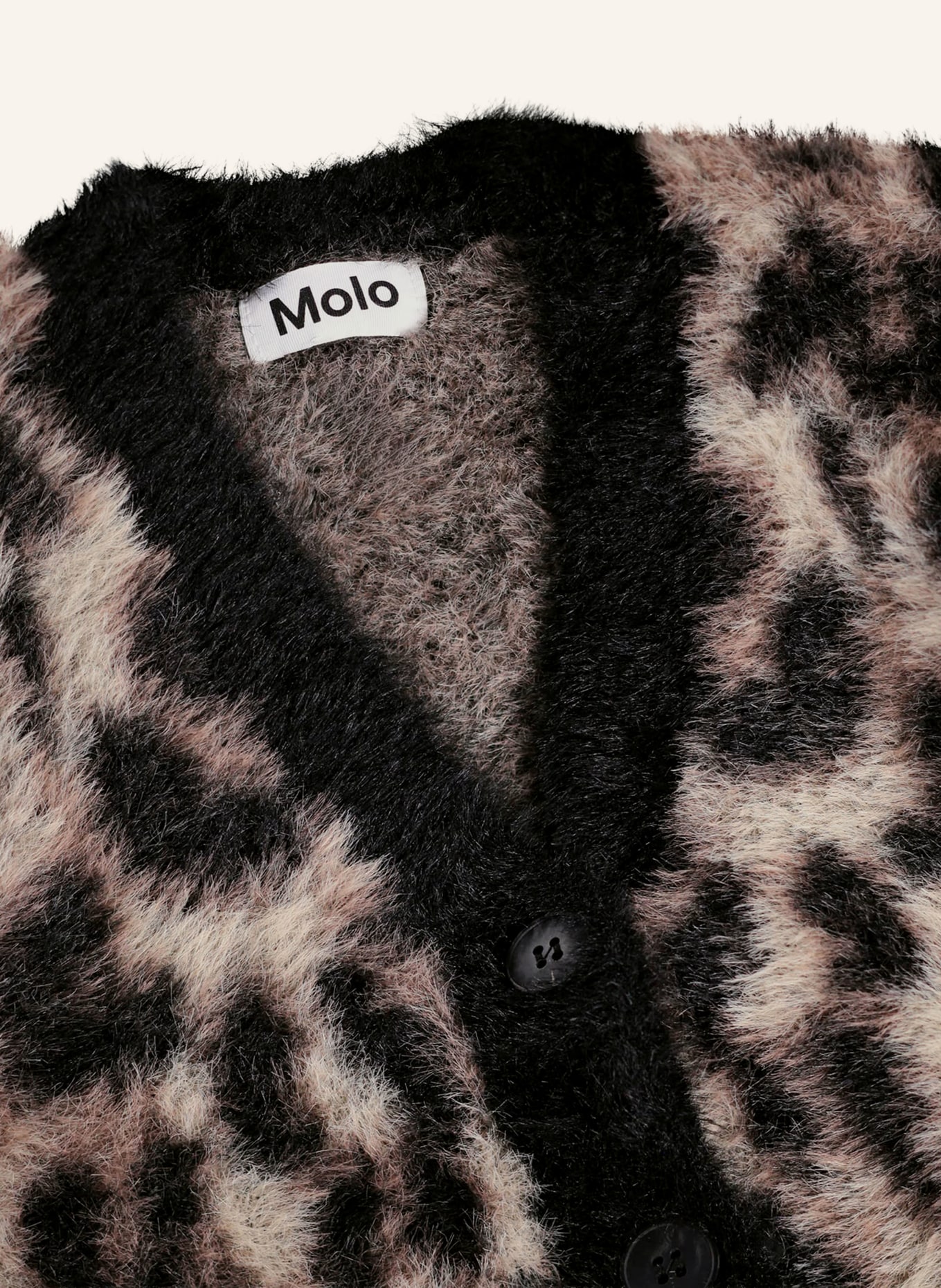 molo GILLY Cardigan: BROWN / BEIGE / BLACK