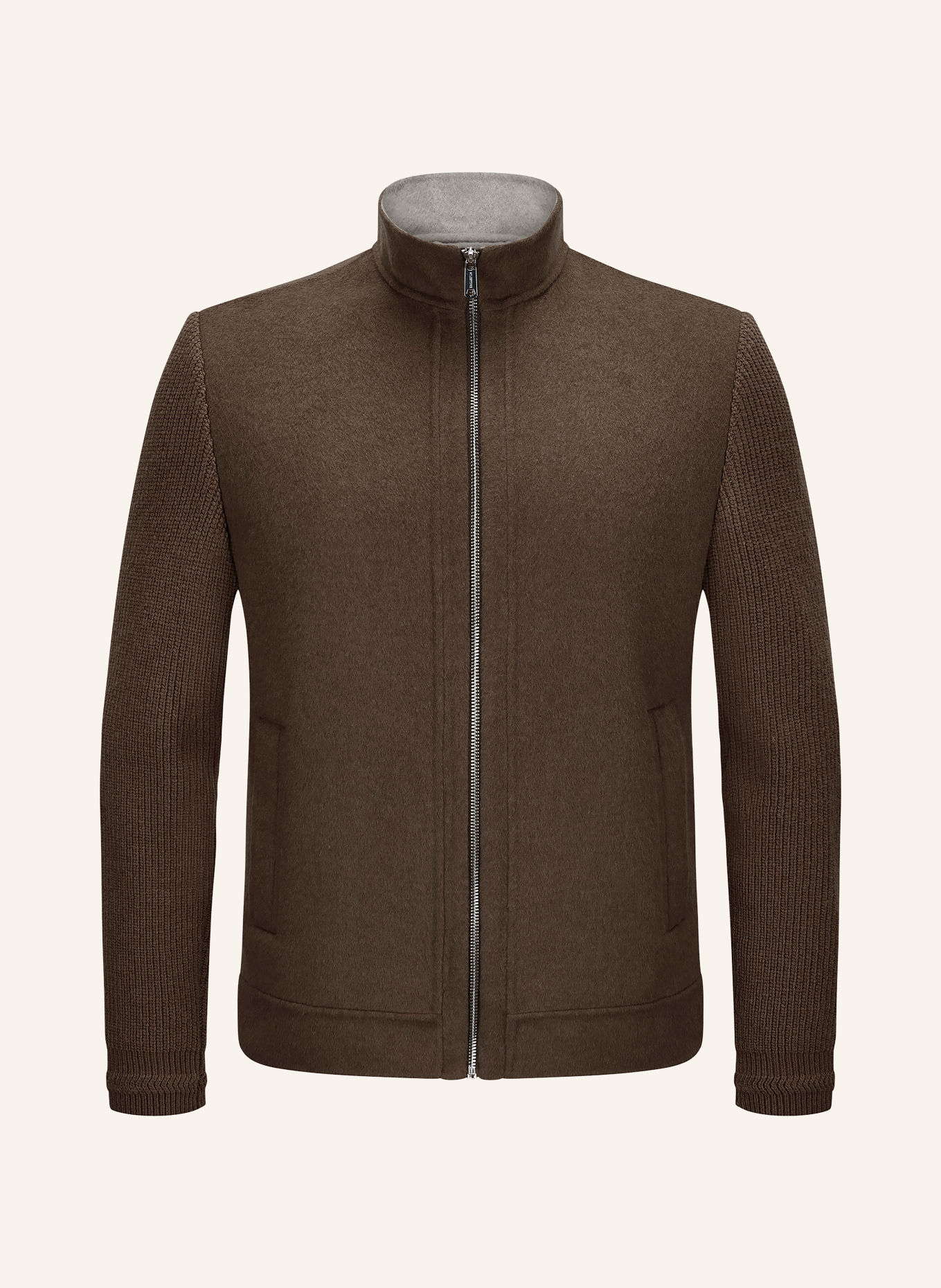 MILESTONE MSKENNEDY Jacket in a mix of materials: DARK BROWN