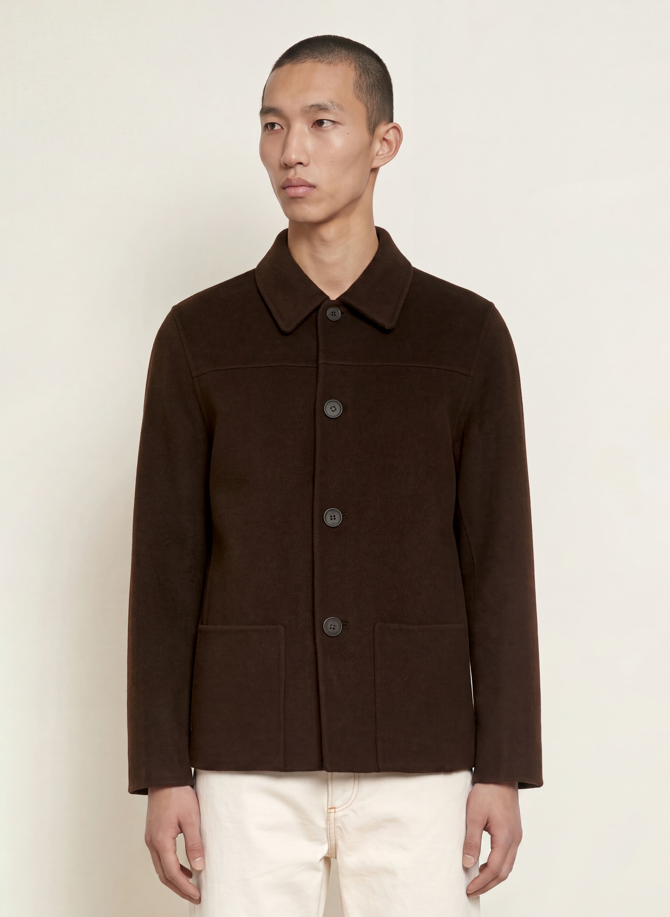 SANDRO Overjacket: DUNKELBRAUN
