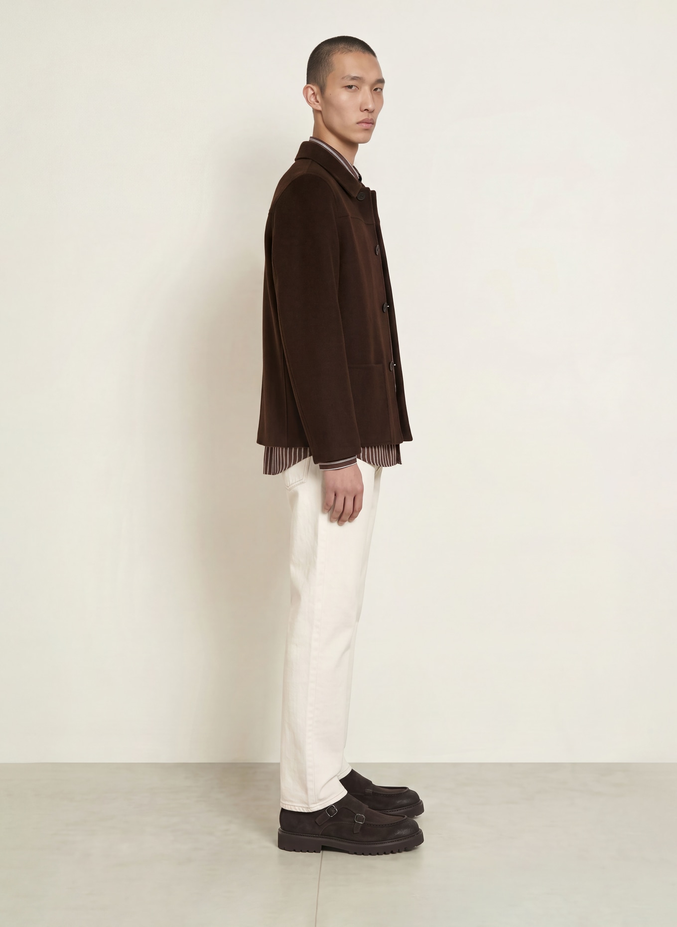 SANDRO Overjacket: DUNKELBRAUN