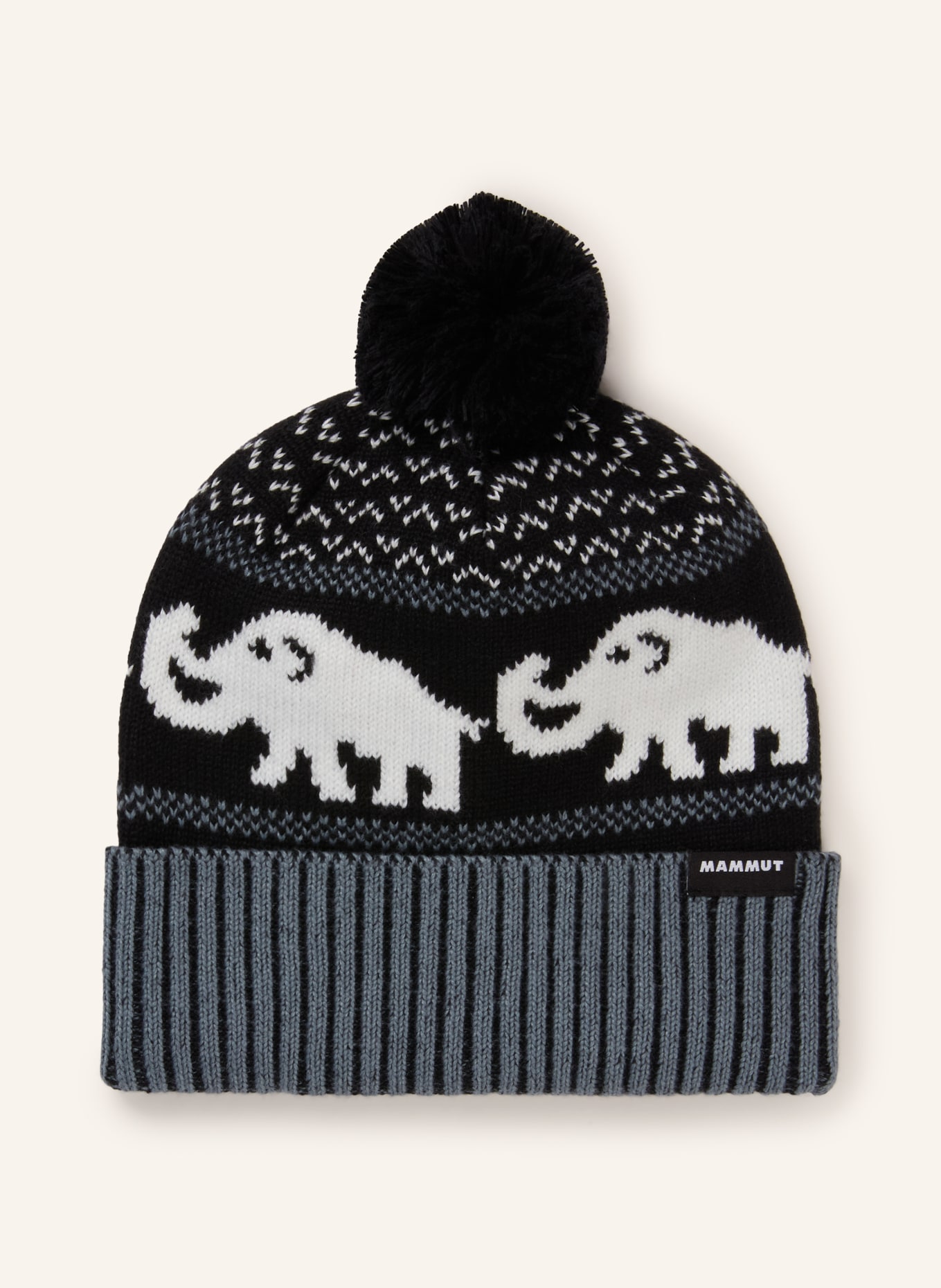 MAMMUT Bonnet: NOIR / GRIS / BLANC