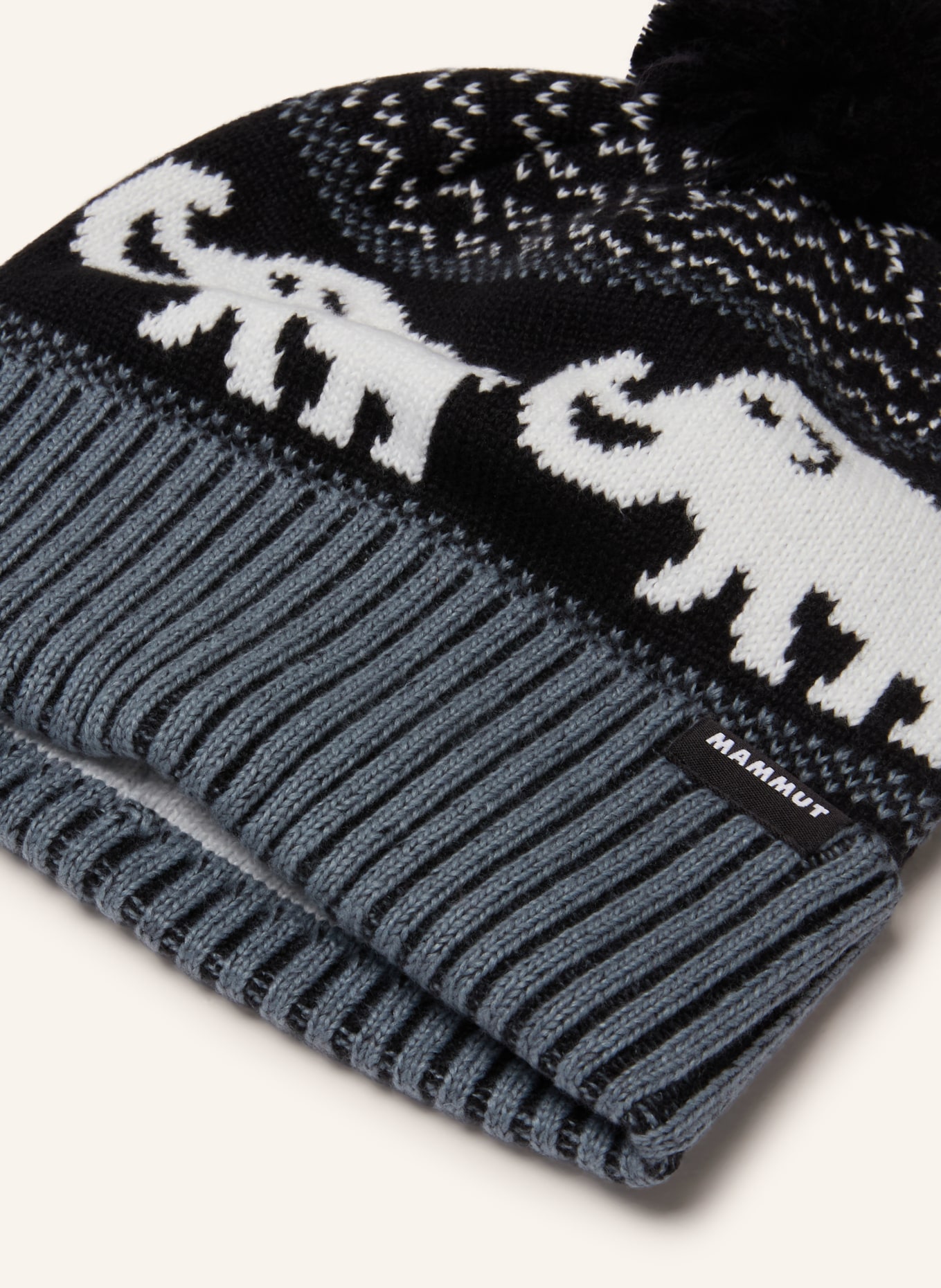 MAMMUT Bonnet: NOIR / GRIS / BLANC