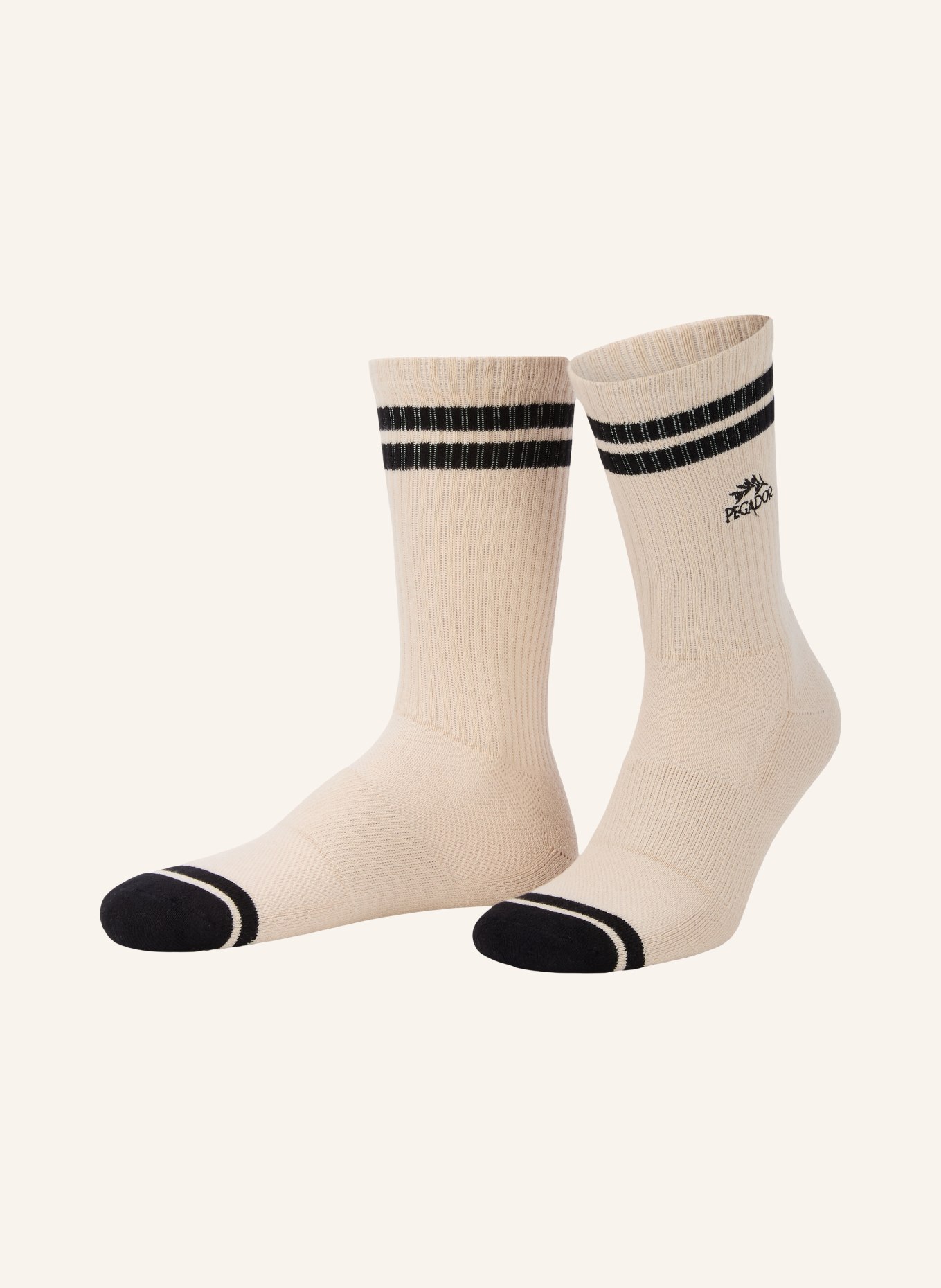 PEGADOR TARTU Socks: CREAM / BLACK