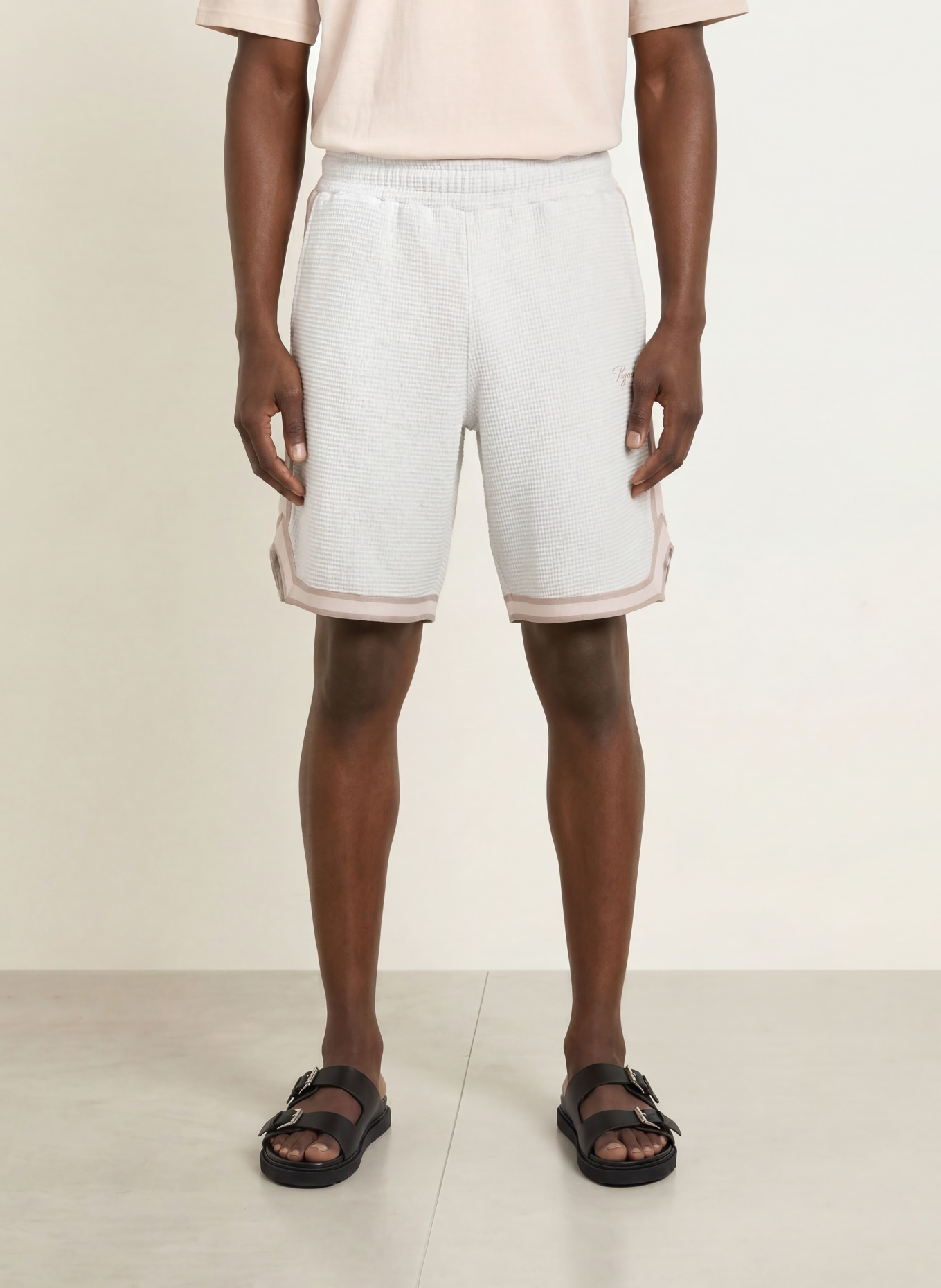 PEGADOR Sweatshorts SIGNAR med resår: LJUSGRÅ