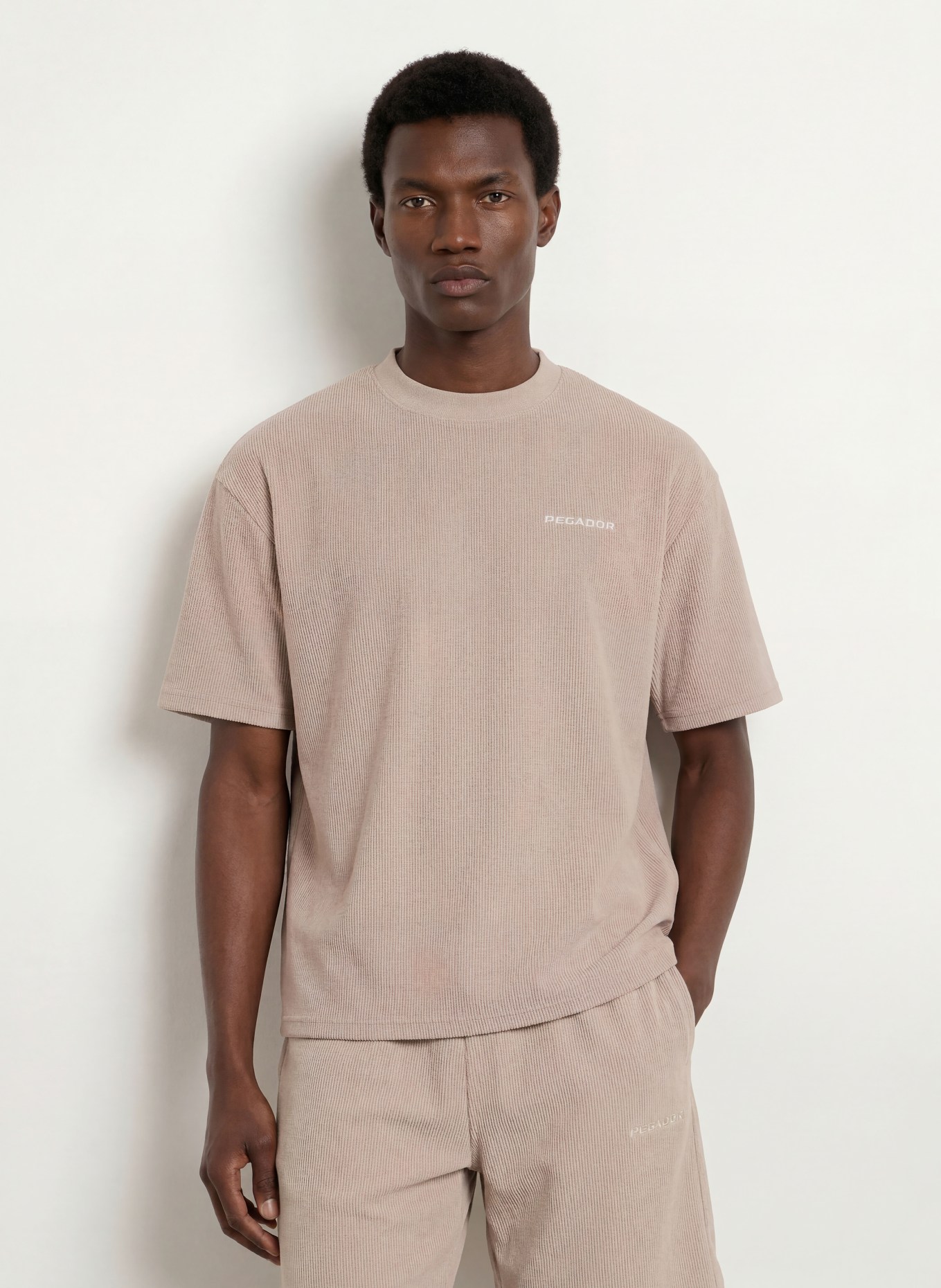 PEGADOR Koszulka oversize LAGOS: BEŻOWY