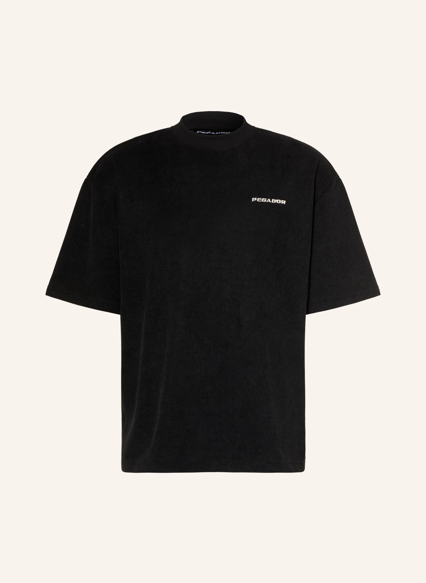 PEGADOR Koszulka oversize LAGOS: CZARNY