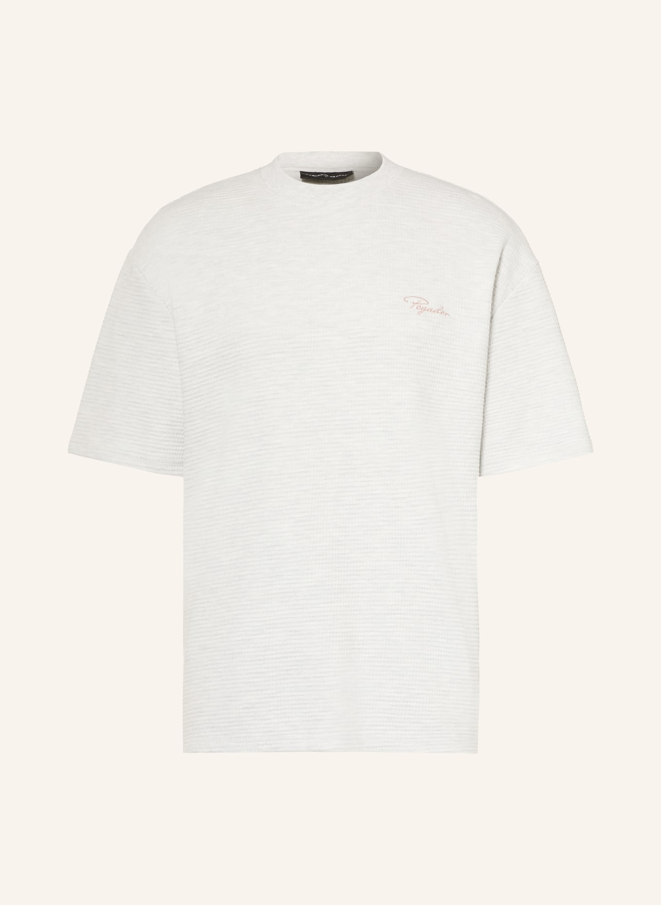 PEGADOR Tricou oversized SIGNAR: GRI DESCHIS