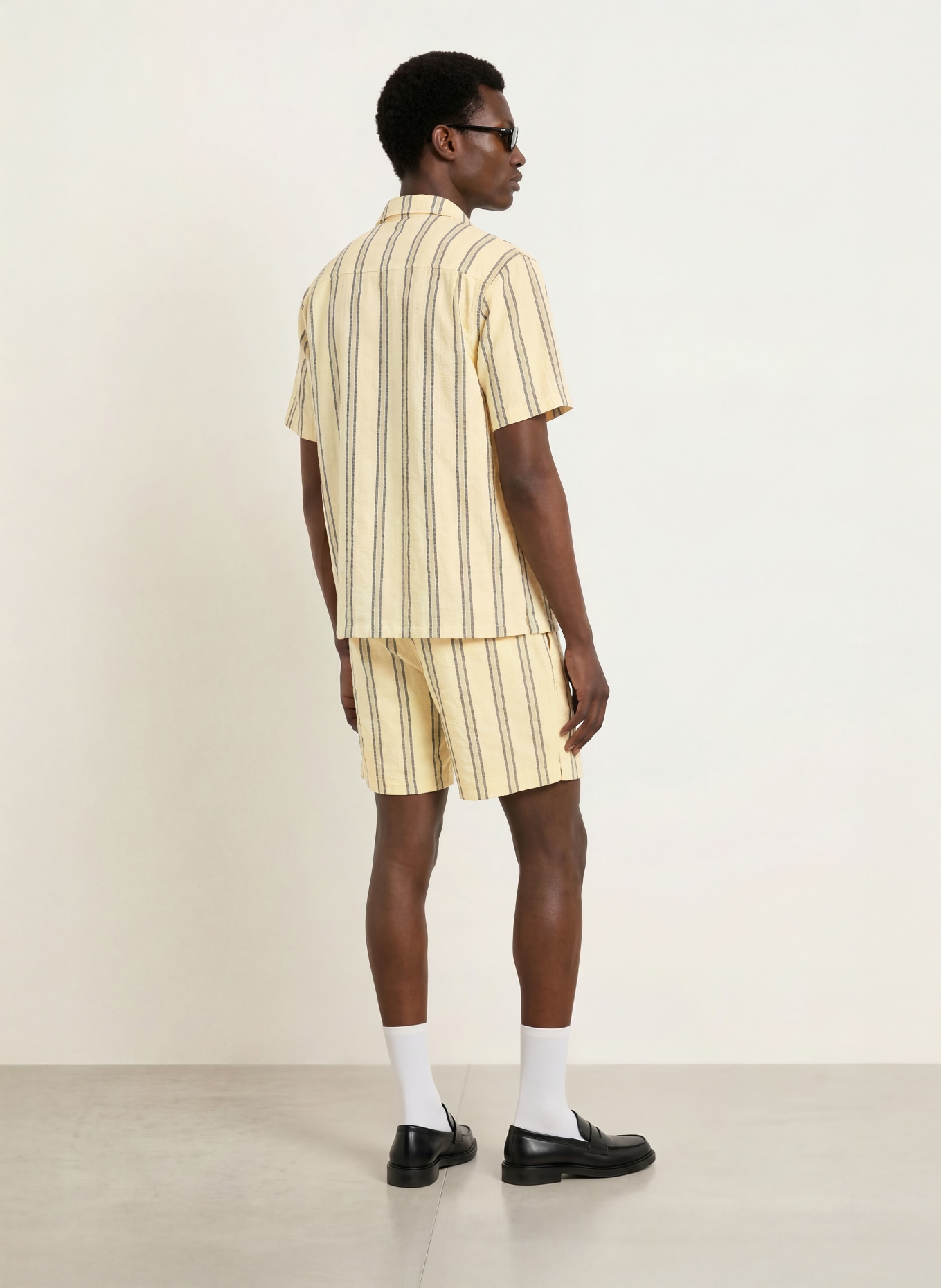 BLKVIS Overhemd met korte mouwen, Comfort Fit: LICHTGEEL / LICHTGROEN / DONKERBLAUW