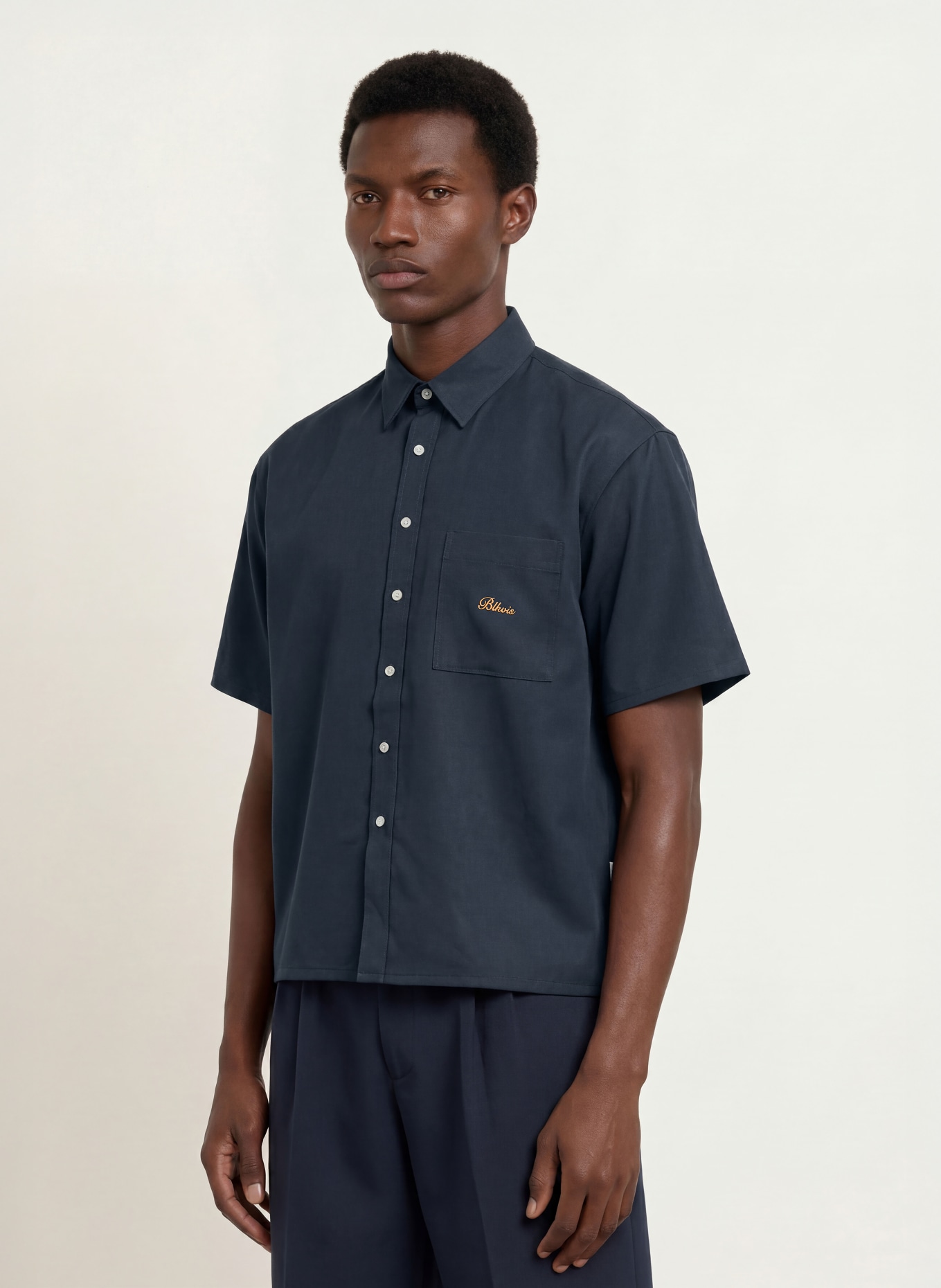 BLKVIS Overhemd met korte mouwen, Comfort Fit: DONKERBLAUW
