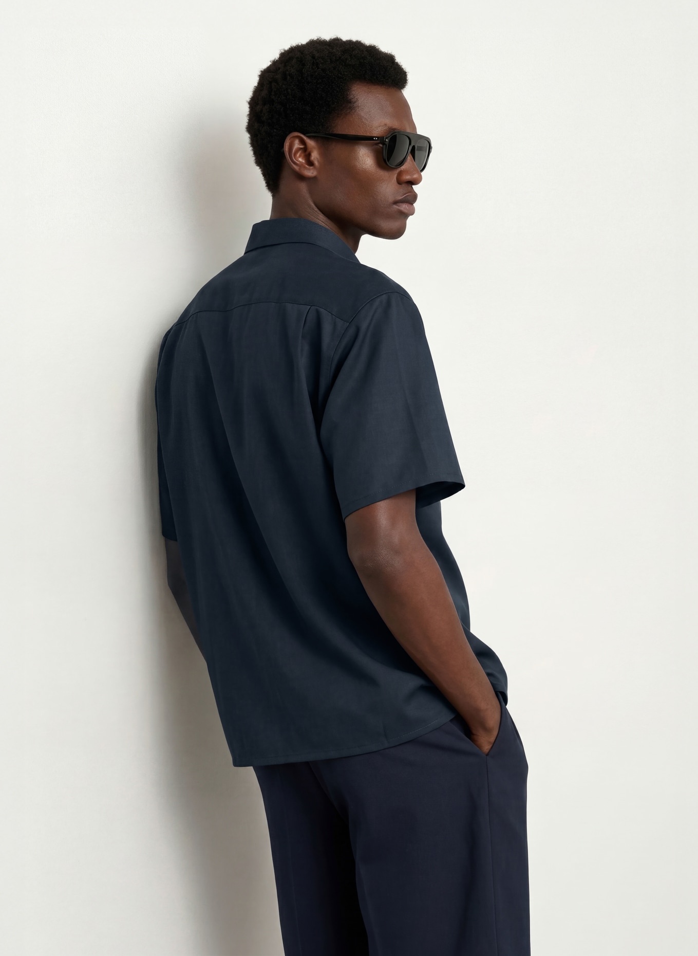 BLKVIS Overhemd met korte mouwen, Comfort Fit: DONKERBLAUW