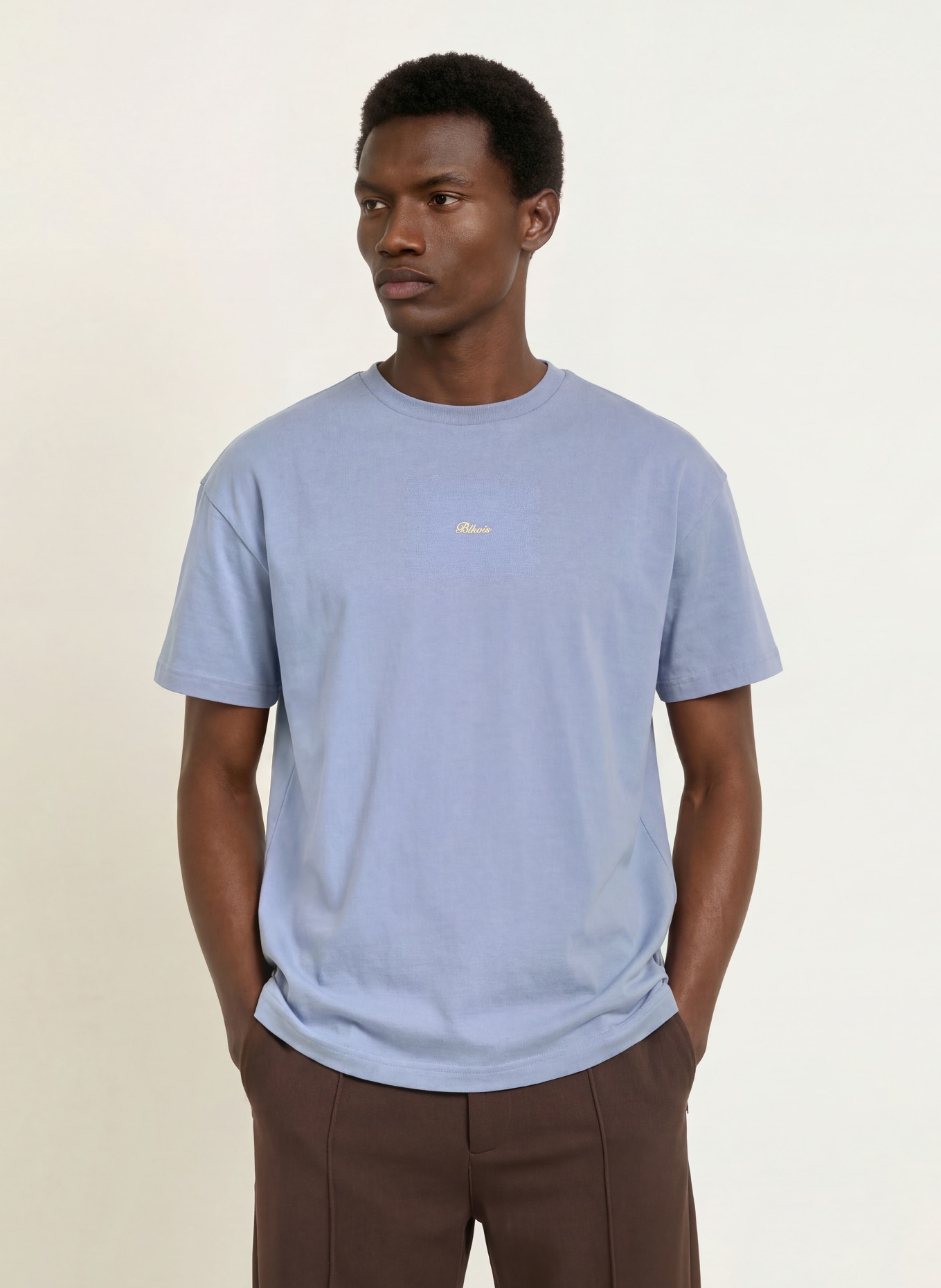 BLKVIS T-shirt SCRIPT: BLAUW