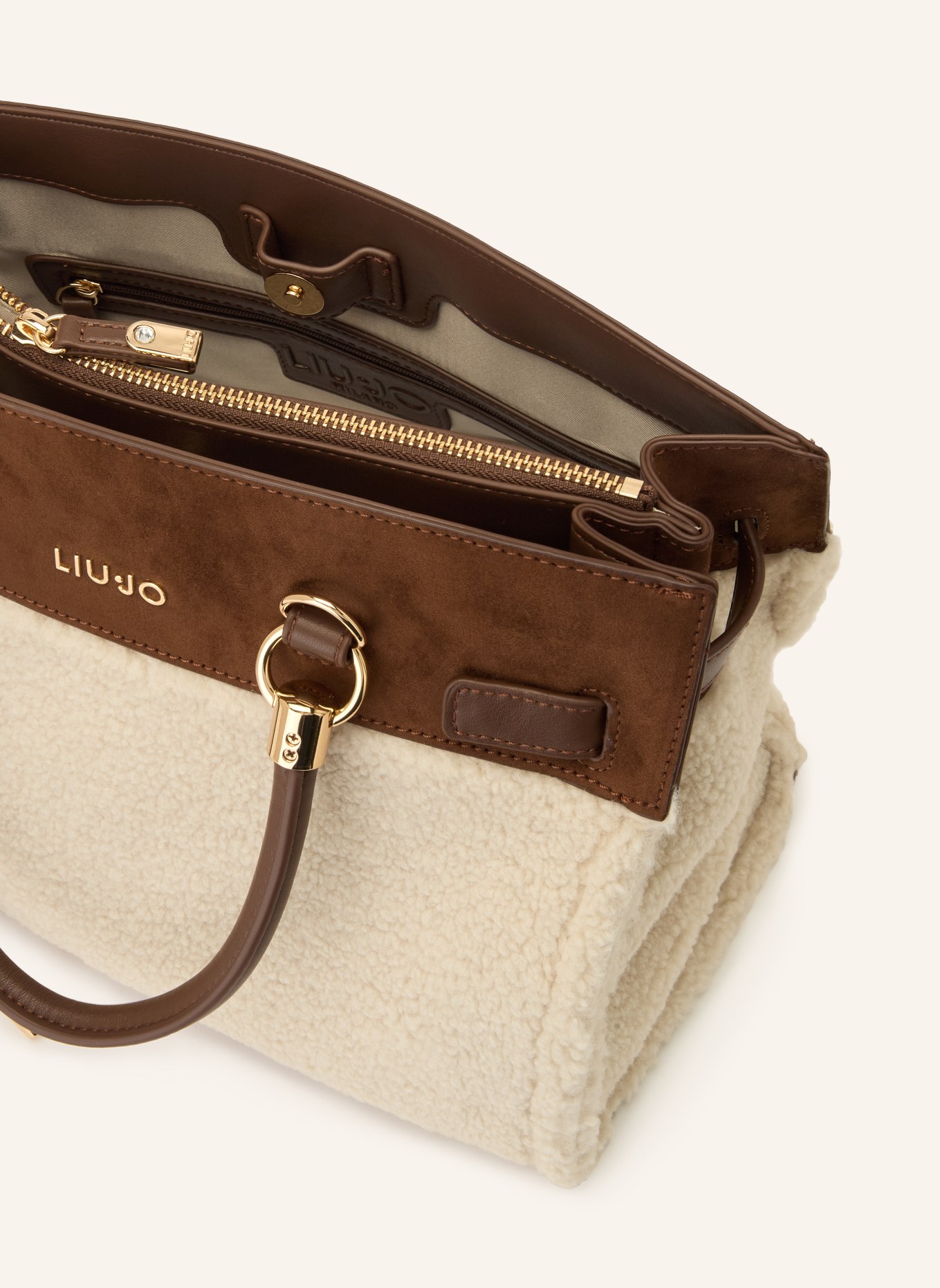 LIU JO Handbag: CREAM / GOLD / BROWN