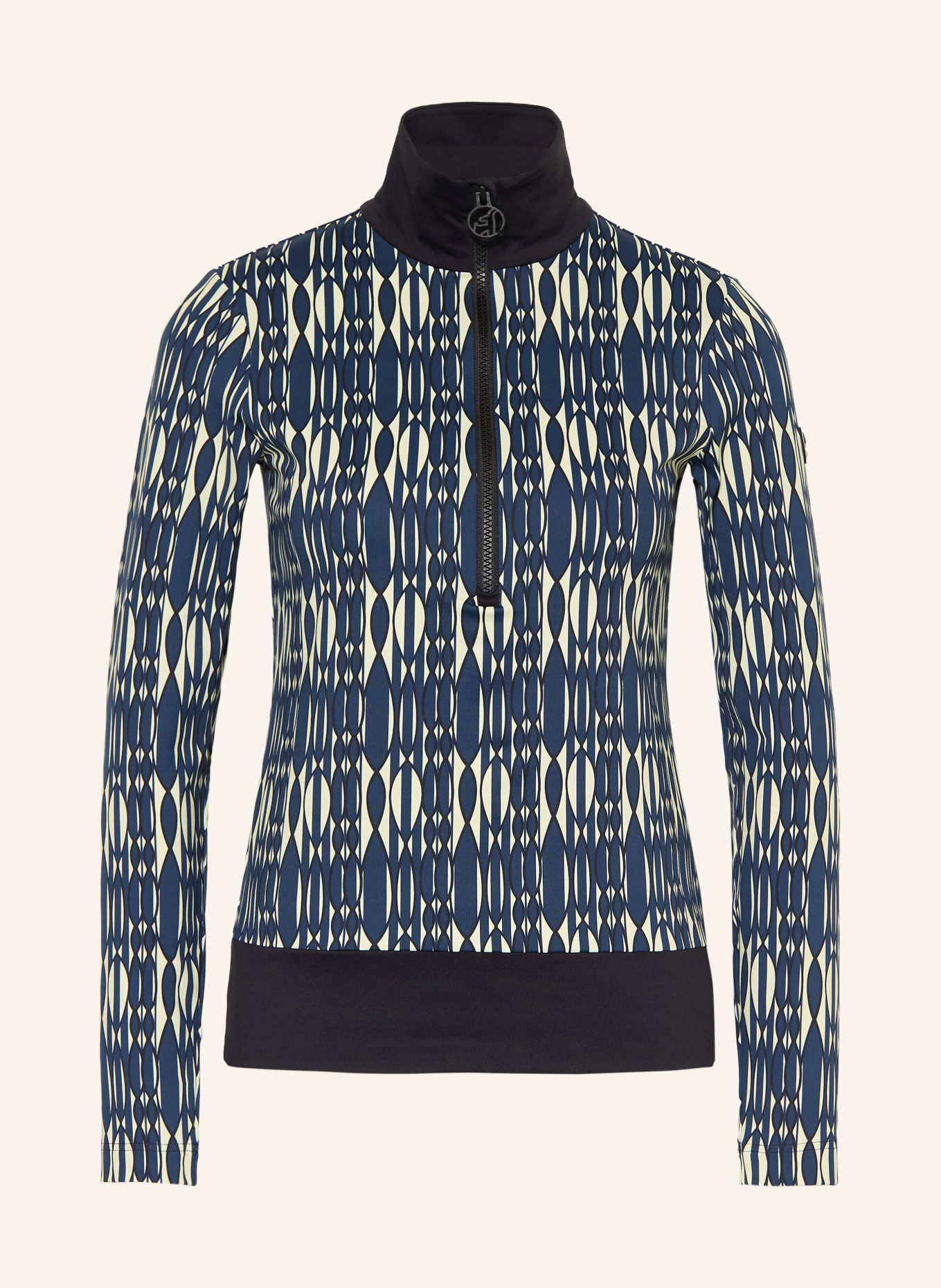 toni sailer Midlayer WIEKA PRINT: DUNKELBLAU / ECRU