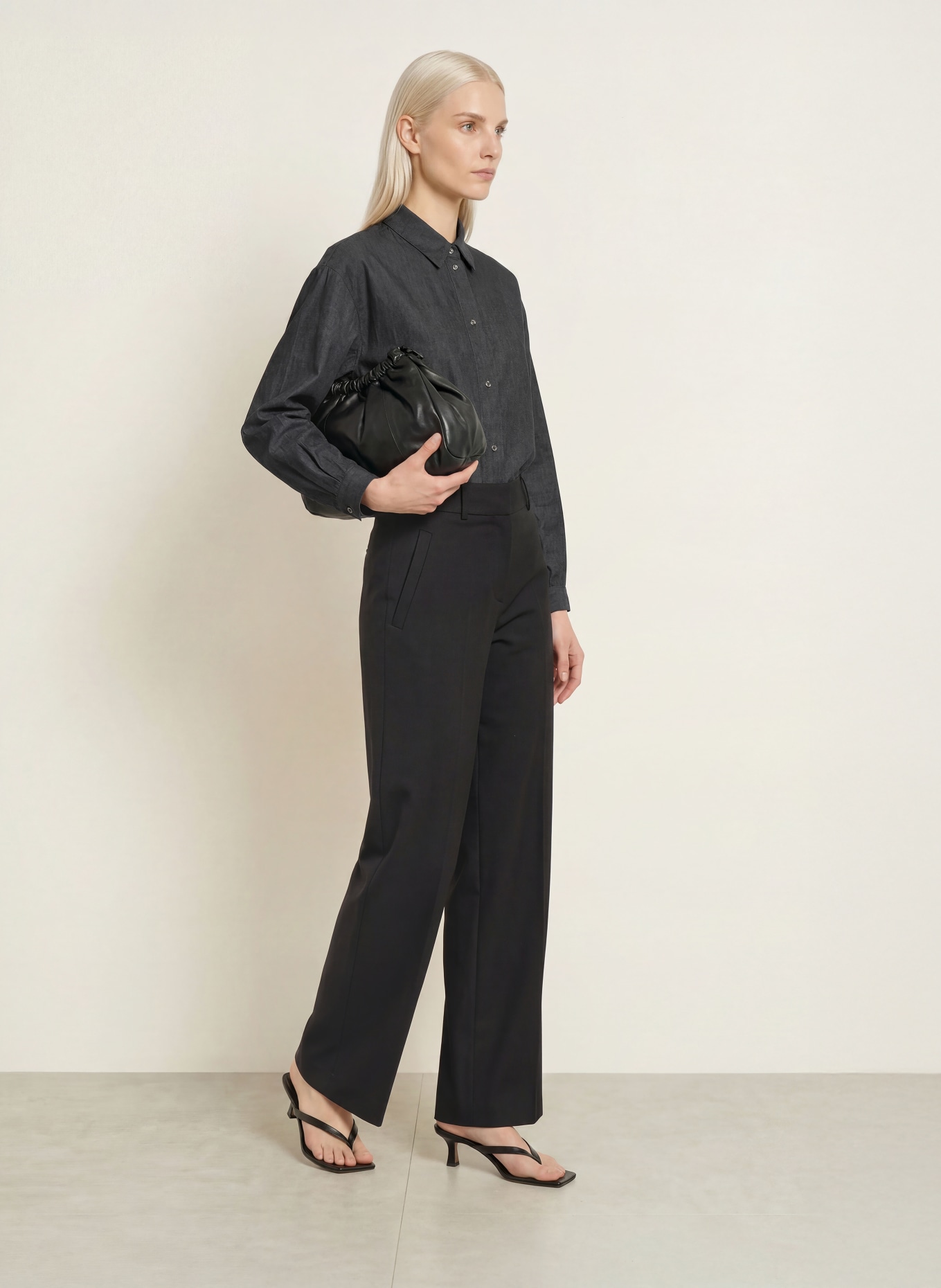 CINQUE Jeansbluse CITERNO: DUNKELGRAU