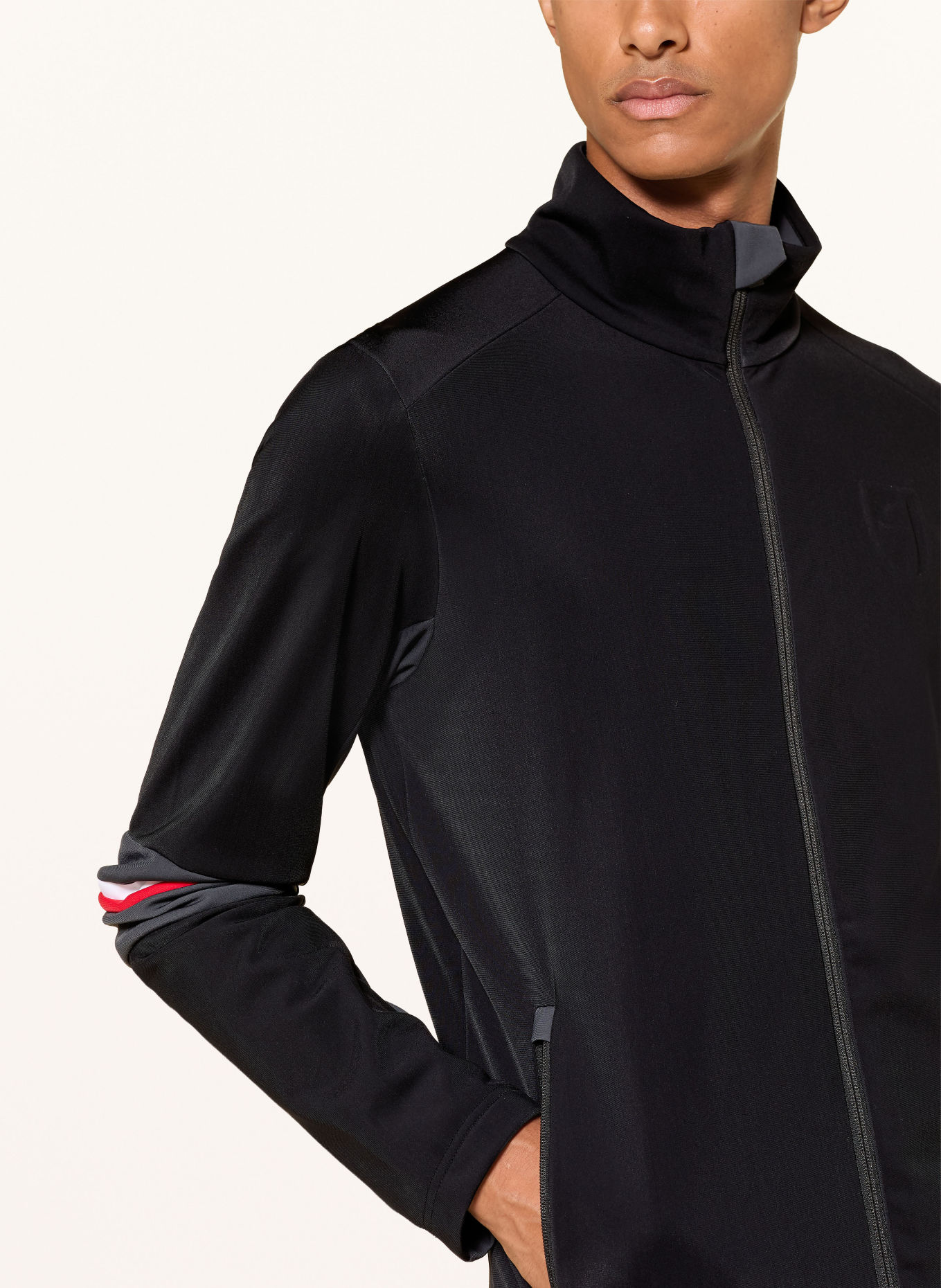 toni sailer TIMO Mid-layer jacket: BLACK / RED / WHITE