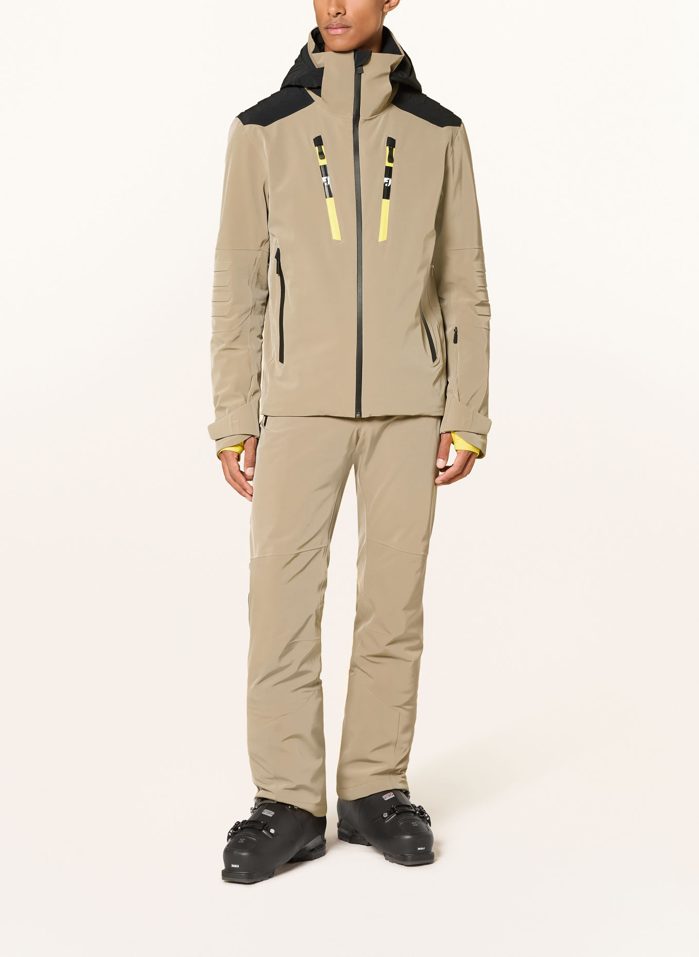 toni sailer Veste de ski EMIL: GRIS / JAUNE FLUO / NOIR