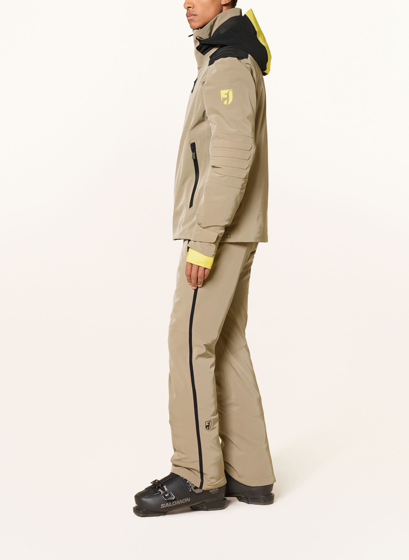 toni sailer Veste de ski EMIL: GRIS / JAUNE FLUO / NOIR