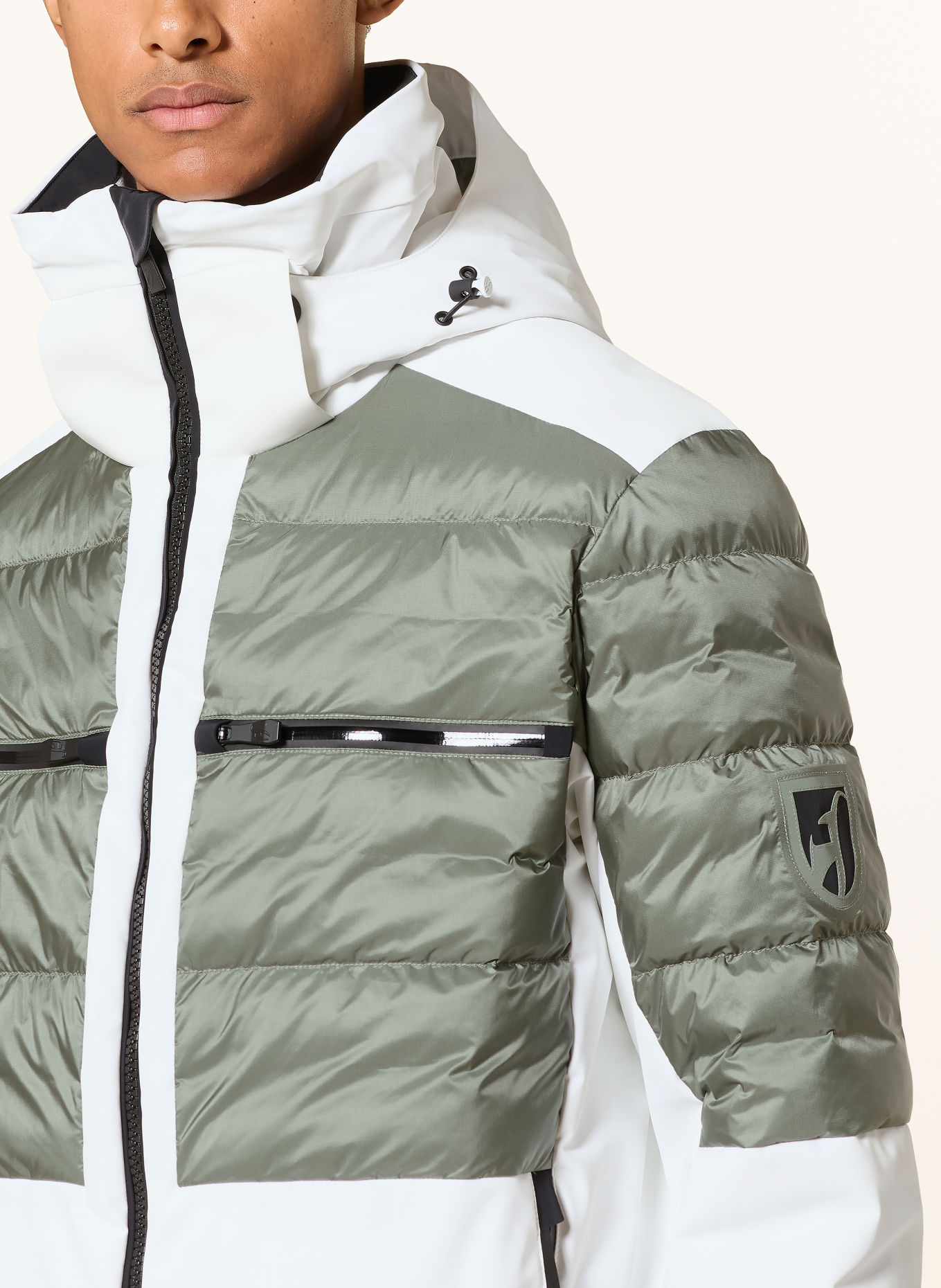 toni sailer Veste de ski OWEN: BLANC / VERT / NOIR