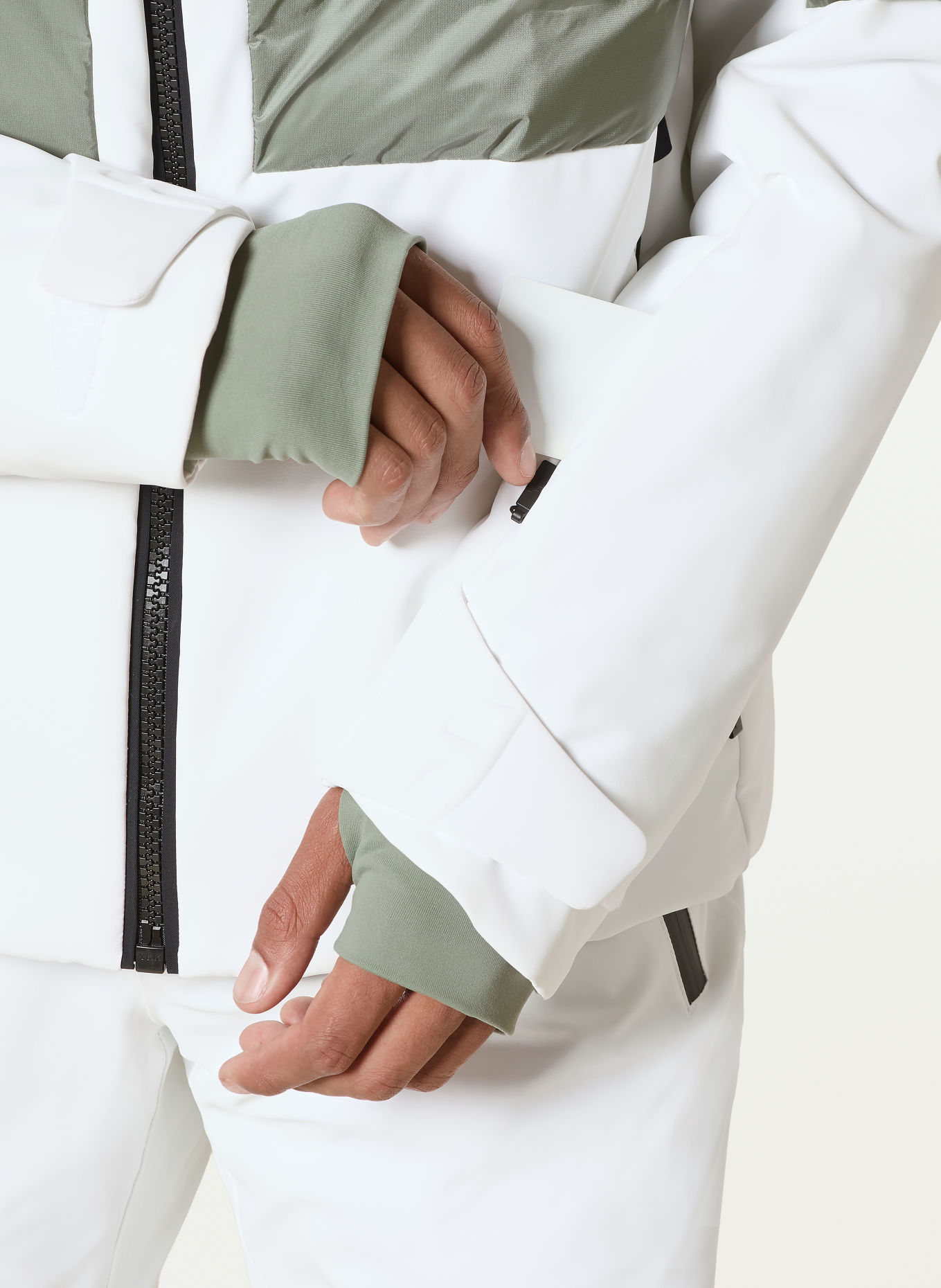 toni sailer Veste de ski OWEN: BLANC / VERT / NOIR
