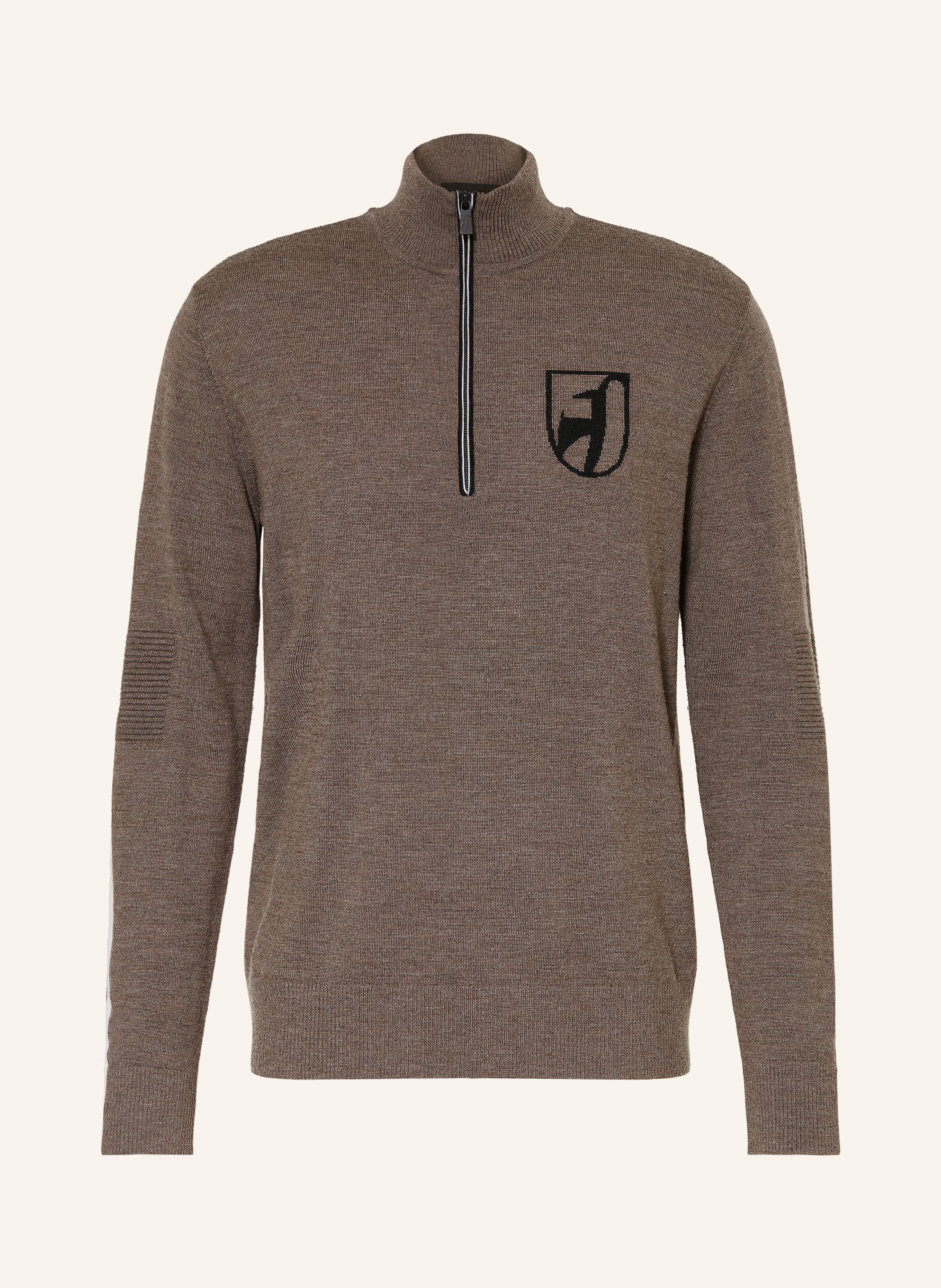toni sailer Midlayer BRUCE van merinowol: TAUPE / WIT