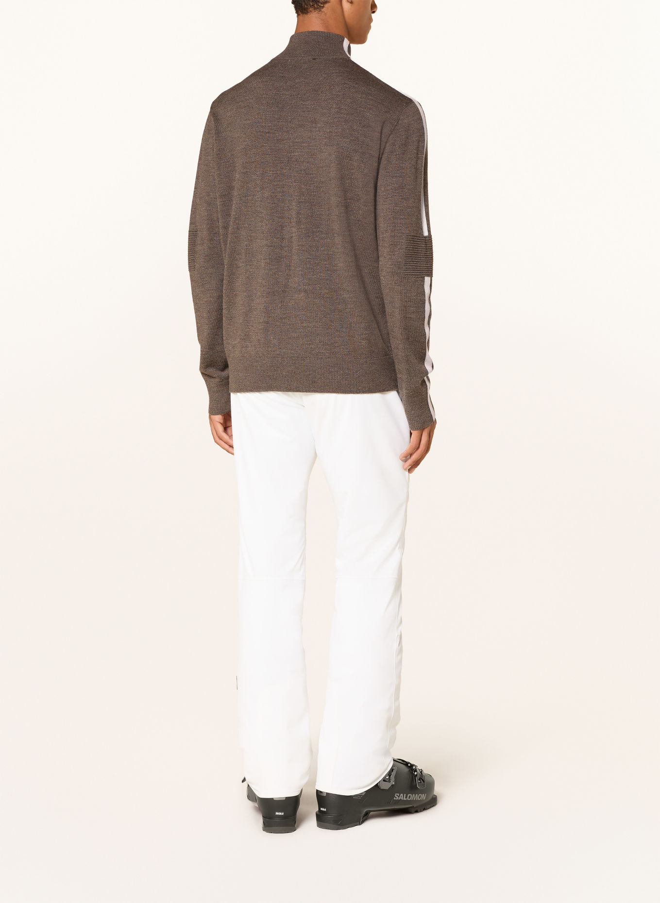 toni sailer Midlayer BRUCE van merinowol: TAUPE / WIT
