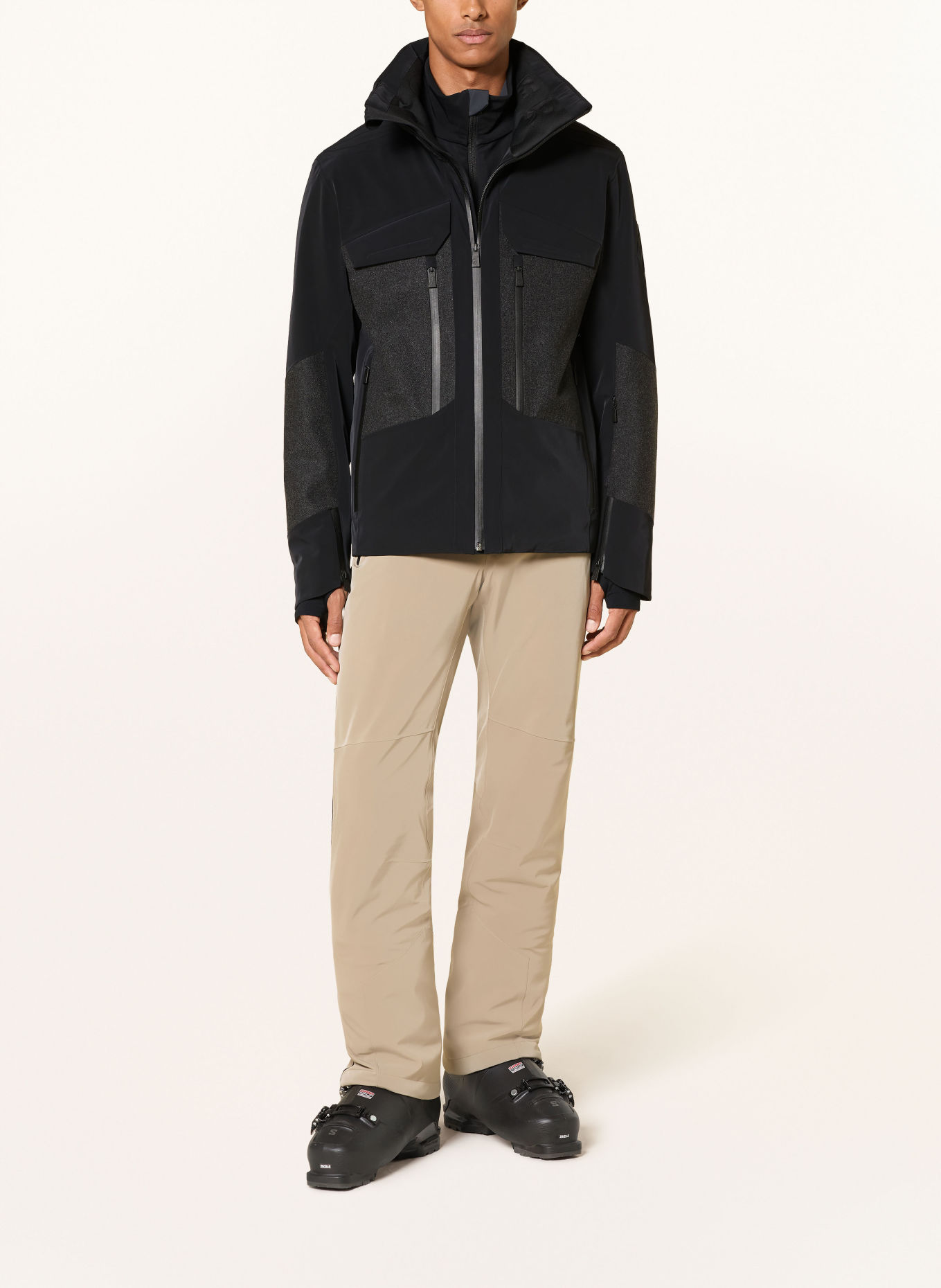 toni sailer Veste de ski en duvet LENNARD: NOIR / GRIS FONCÉ