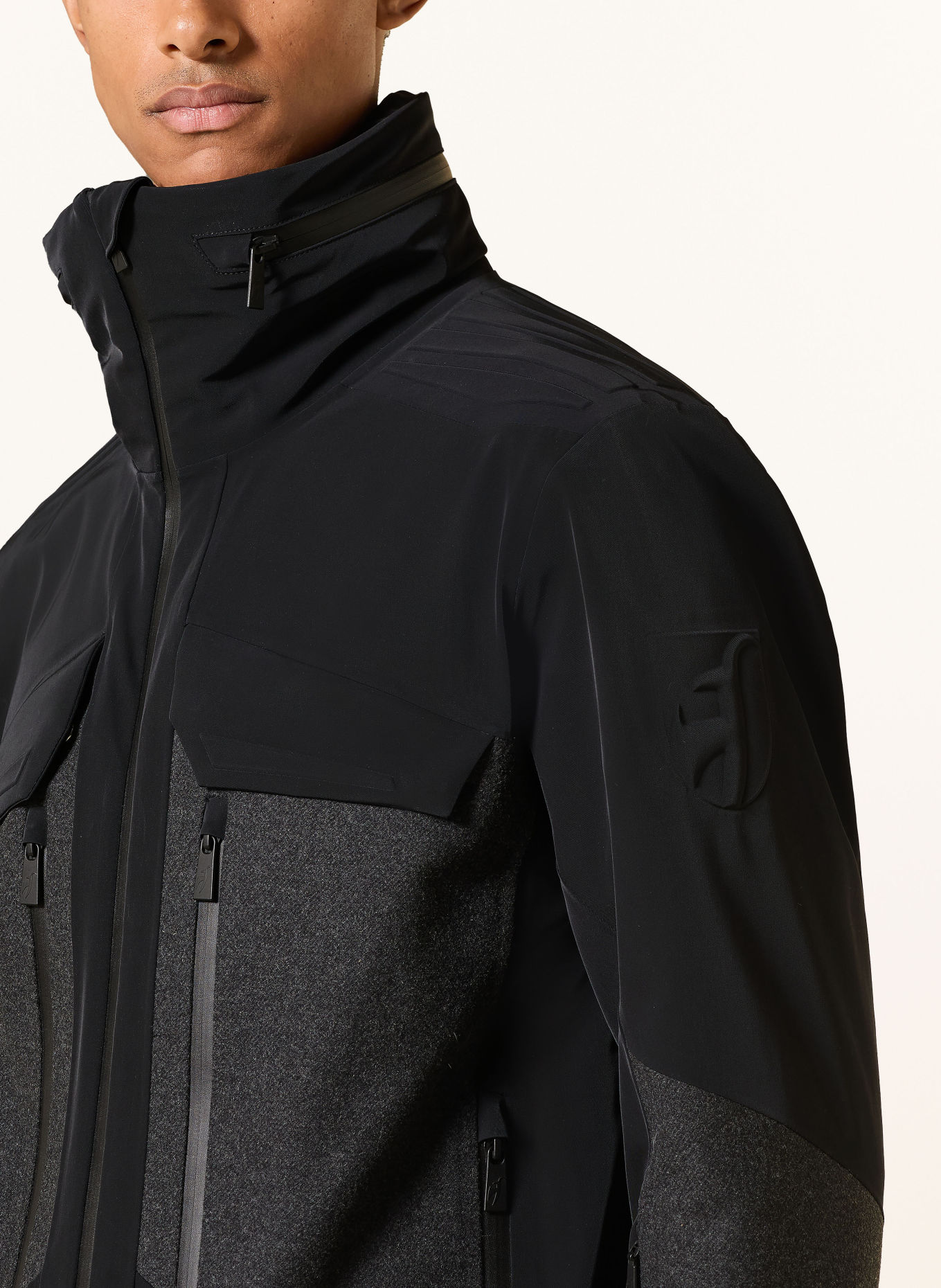 toni sailer Veste de ski en duvet LENNARD: NOIR / GRIS FONCÉ