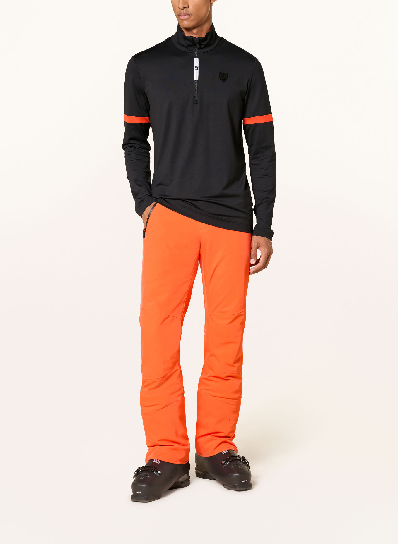 toni sailer Midlayer BARNEY: SCHWARZ / NEONORANGE