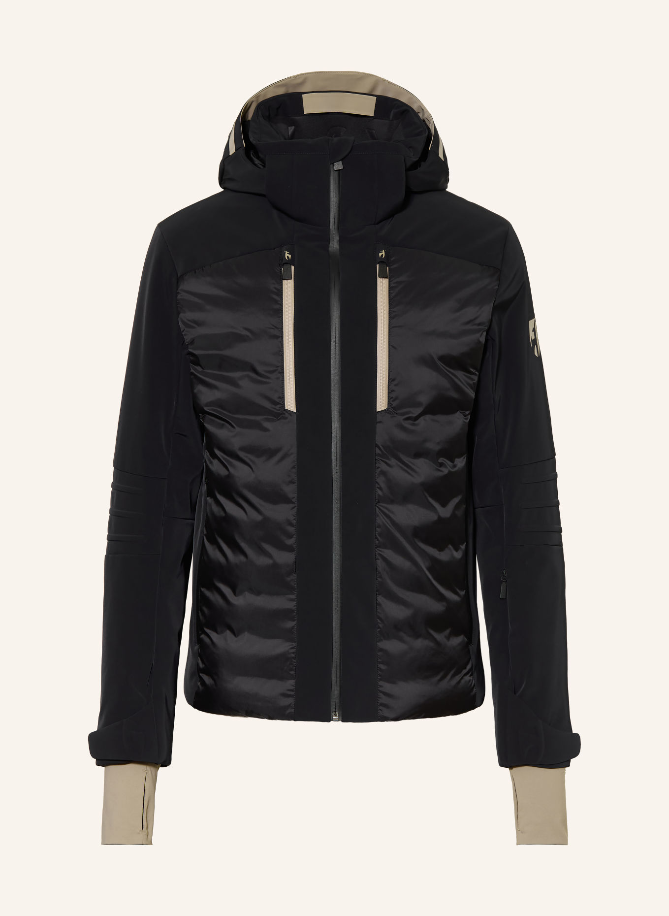 toni sailer Veste de ski KARL: NOIR / BEIGE