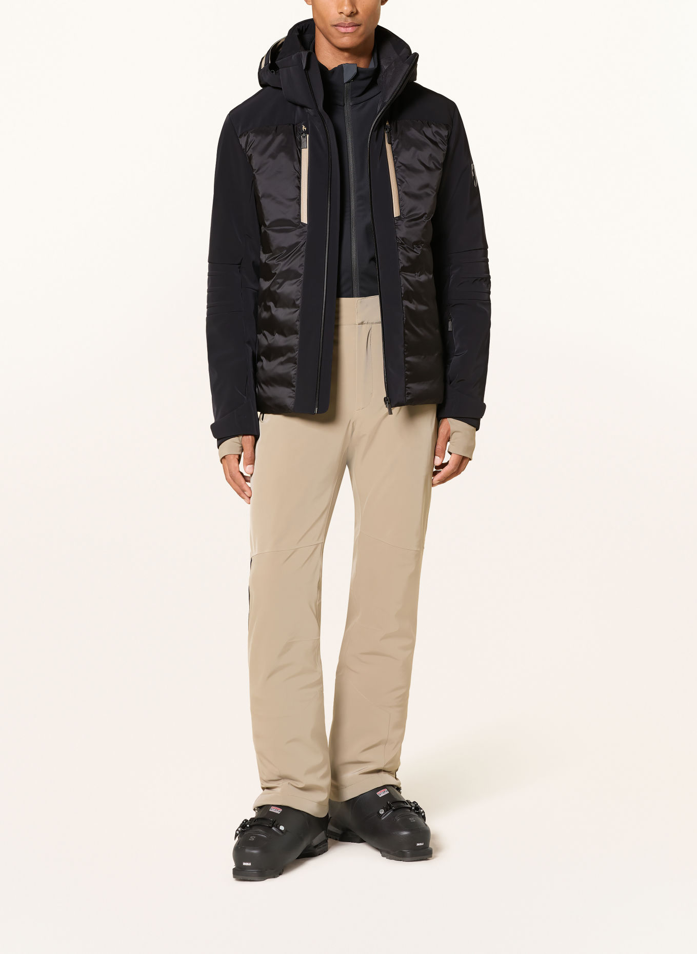 toni sailer Veste de ski KARL: NOIR / BEIGE
