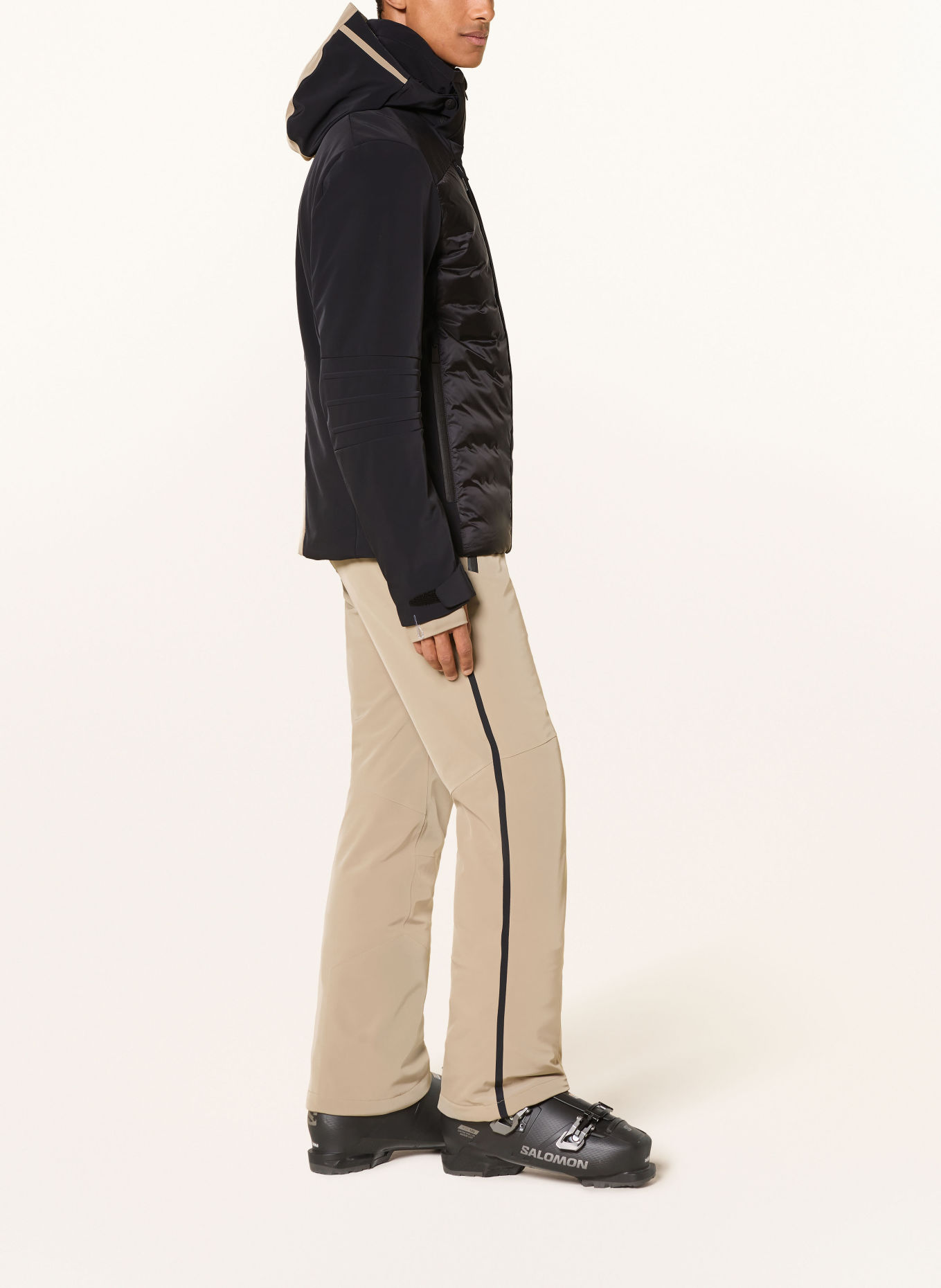 toni sailer Veste de ski KARL: NOIR / BEIGE