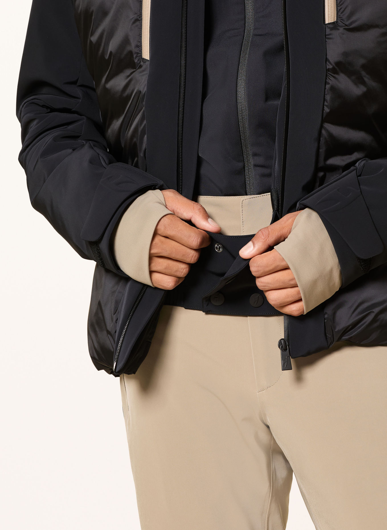 toni sailer Veste de ski KARL: NOIR / BEIGE