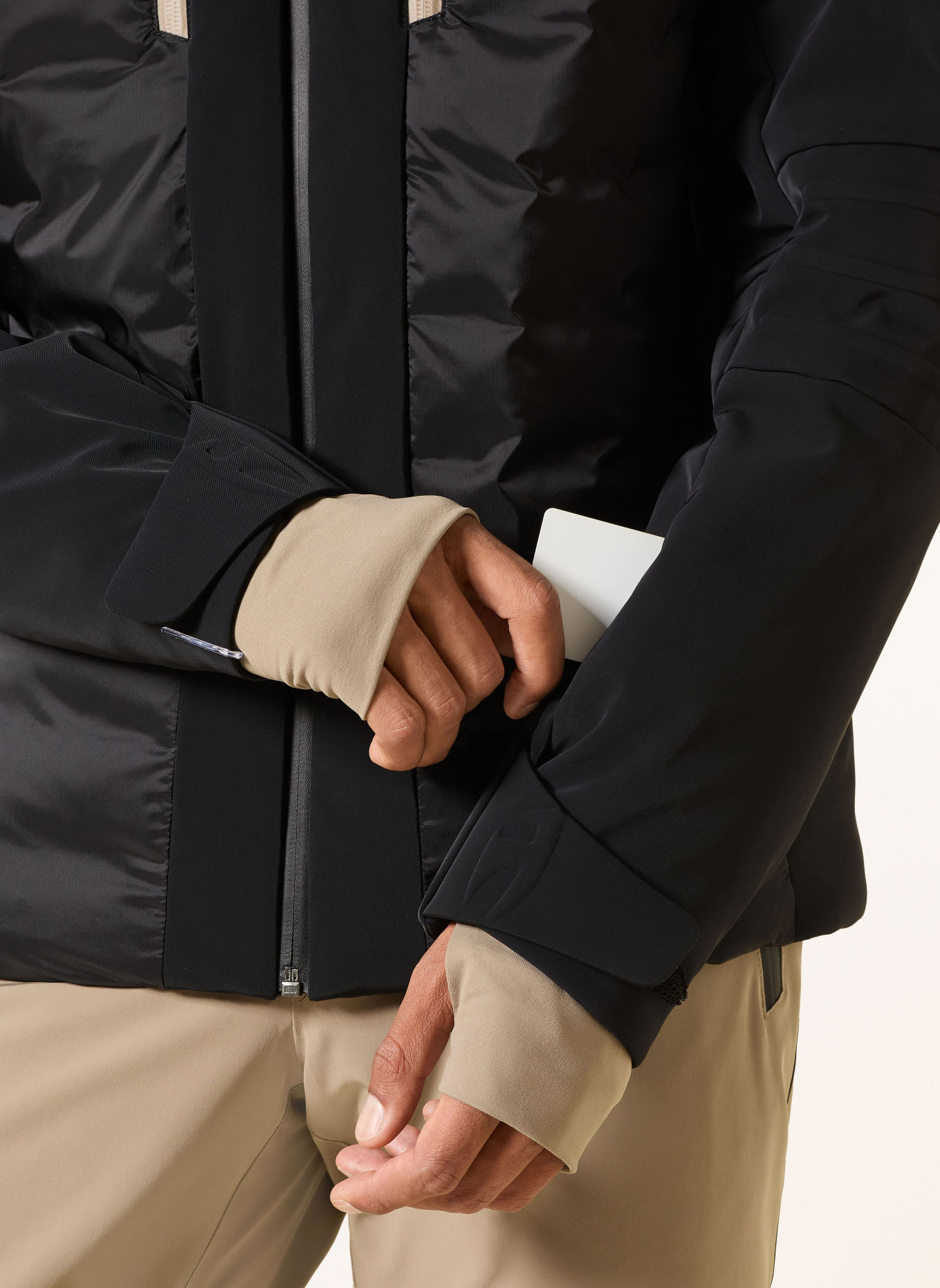 toni sailer Veste de ski KARL: NOIR / BEIGE
