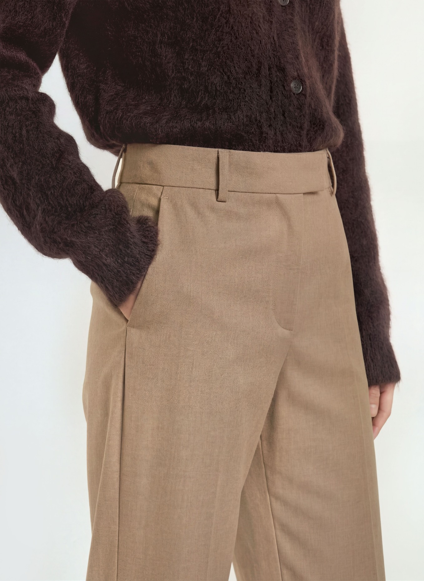 GESTUZ Wide-leg trousers GZPAULA: TAUPE
