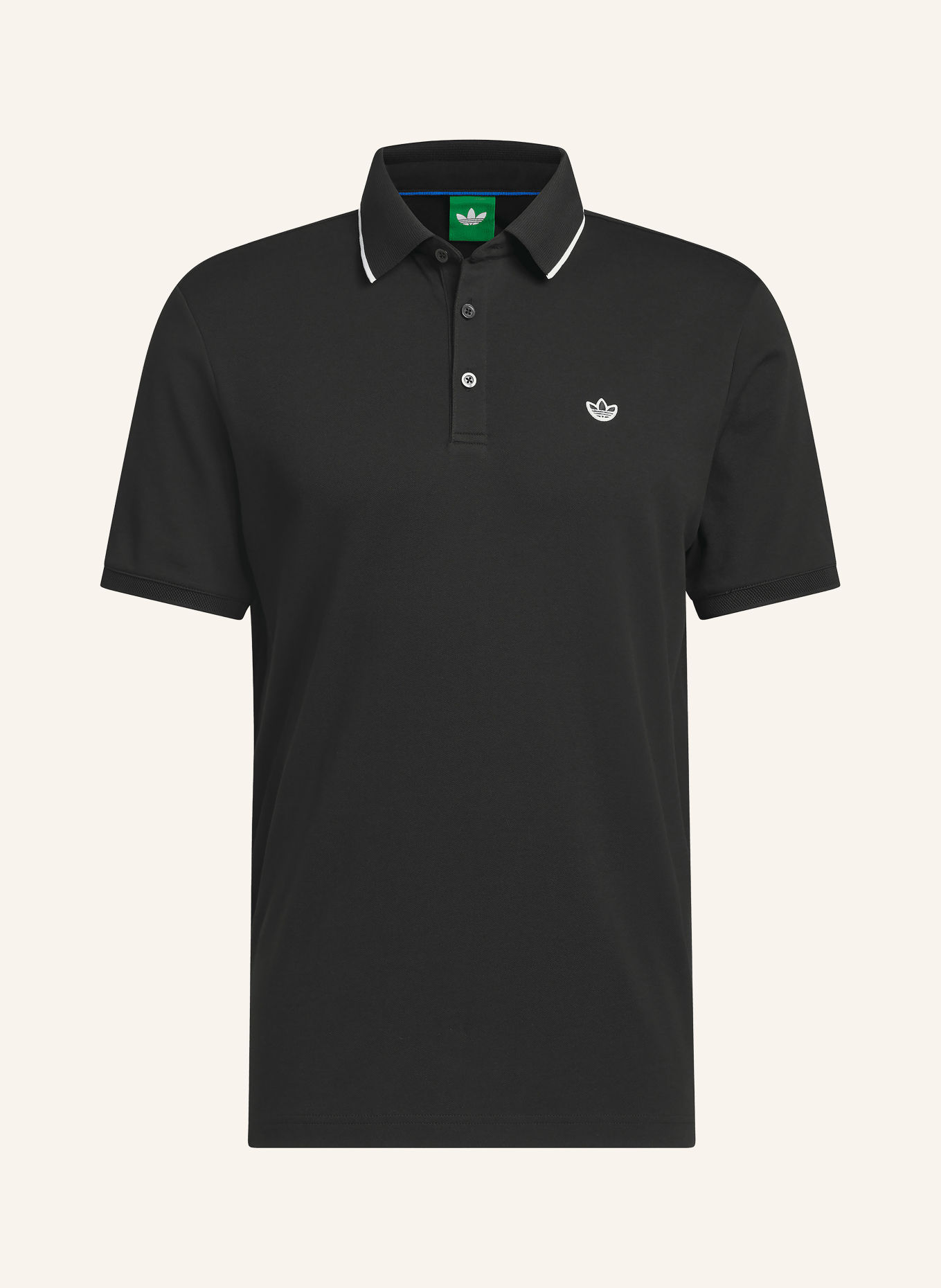 adidas Originals Piqué-poloshirt ORIGINALS TWISTKNIT TREFOIL Regular Fit: ZWART / WIT