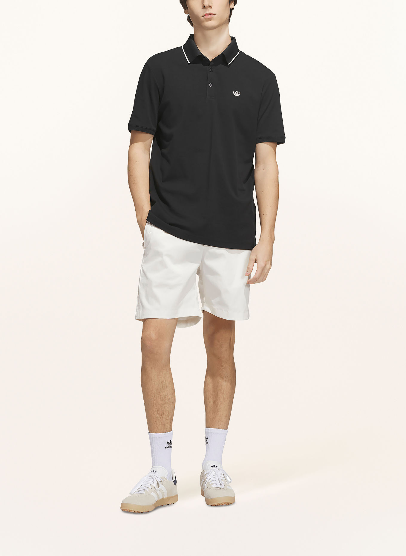 adidas Originals Piqué-poloshirt ORIGINALS TWISTKNIT TREFOIL Regular Fit: ZWART / WIT