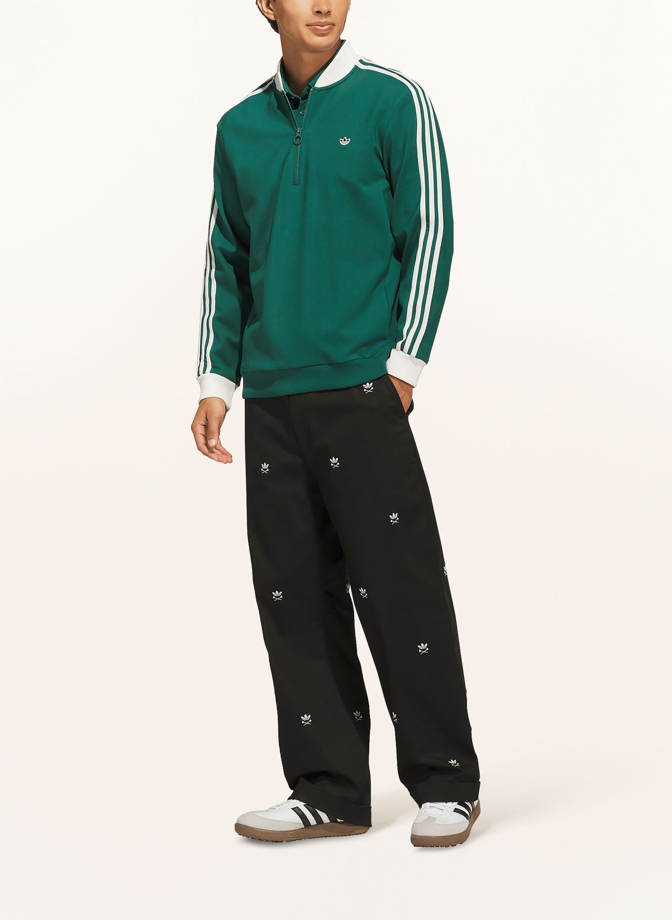 adidas Originals Sweatshirt ORIGINALS 3 bandes: GROEN / BLANC